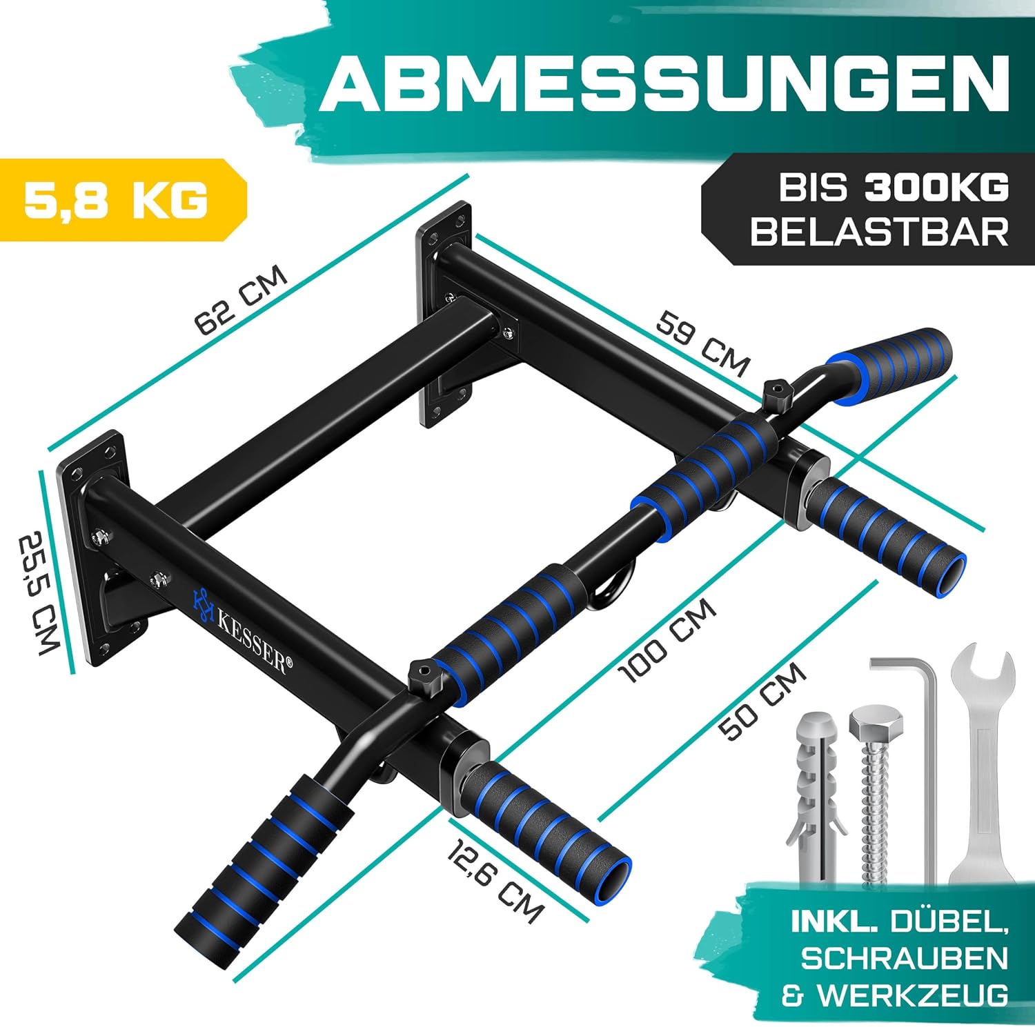 Detalle 2 de KESSER 4in1 Klimmzugstange Wandmontage