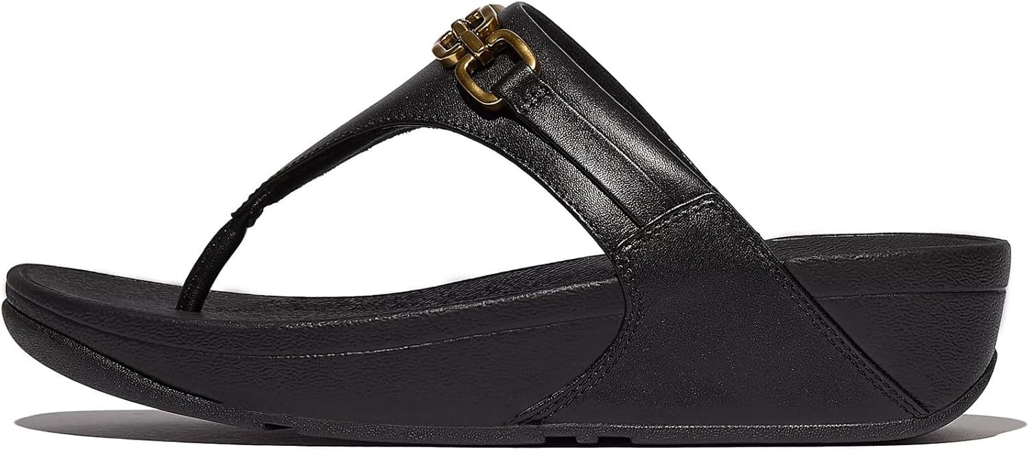Thumbnail 5 de Fitflop Women’s Lulu Square-chain leather toe-post sandals