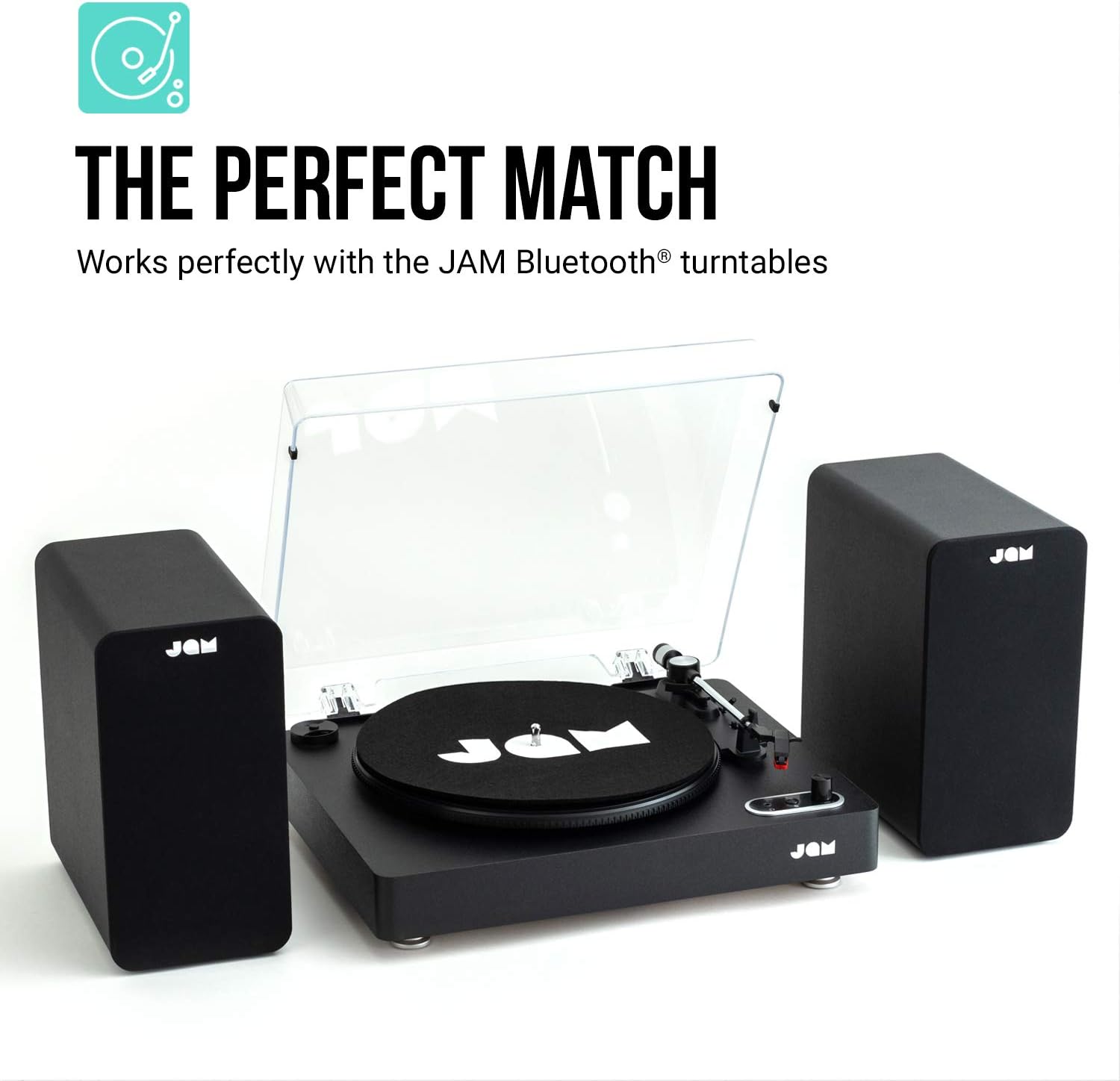 Thumbnail 3 de Jam Bluetooth Bookshelf Speakers – kompakte Aktiv-Regallautsprecher mit Bluetooth und AUX-IN (schwarz)