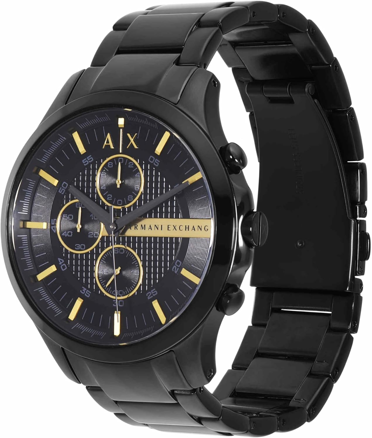 Detalle de Armani Exchange Herrenuhr mit Quarz-Chronograph, 46 mm Edelstahlgehäuse