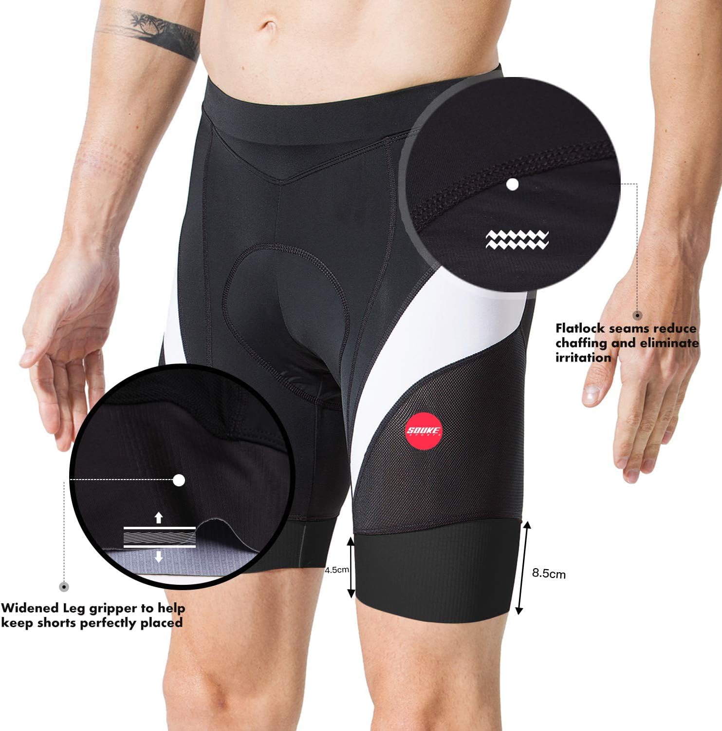 Detalle de Mens cycling shorts 4D padded comfort
