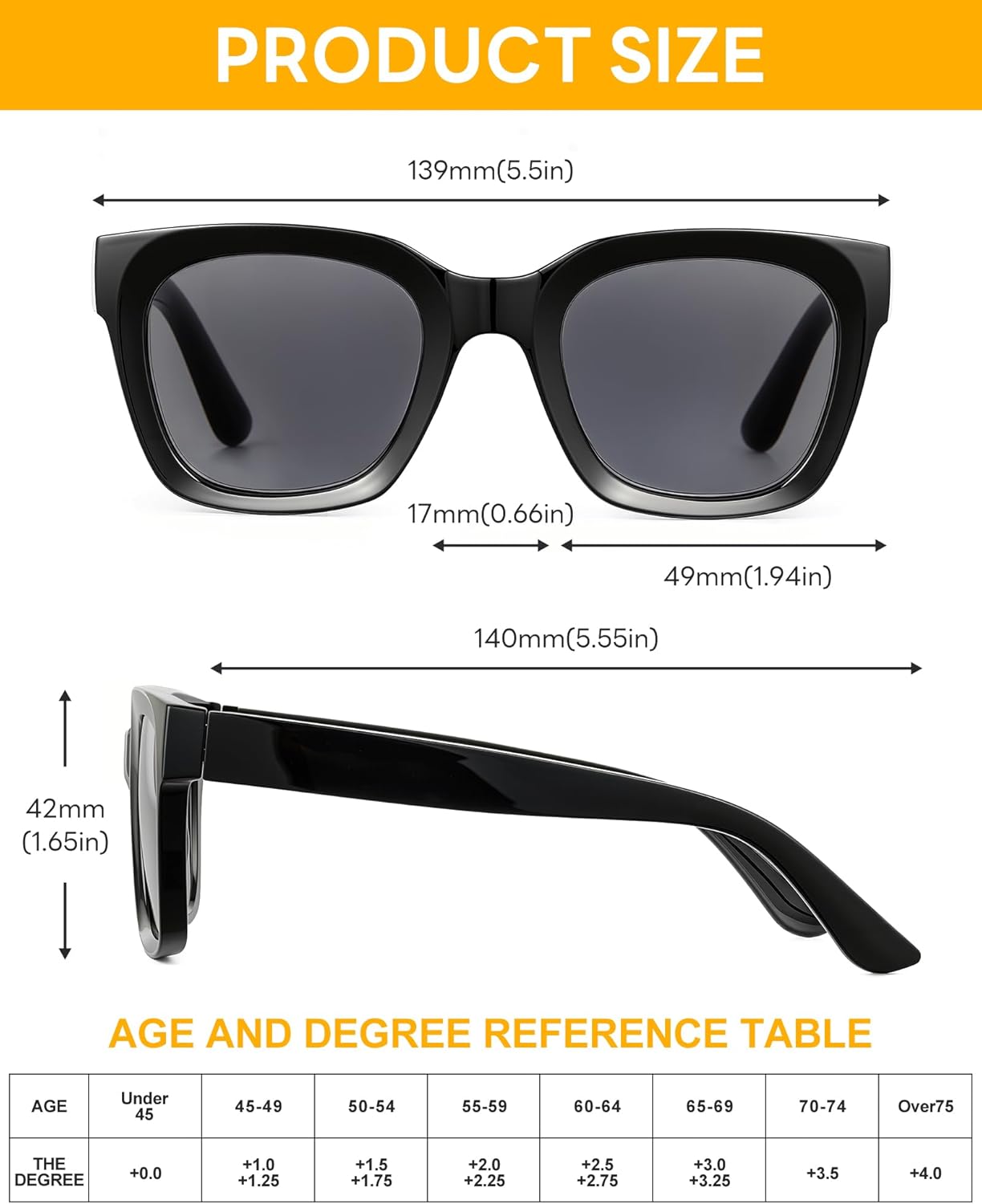Detalle de JOLISU 3 Pack Full Lens Reading Sunglasses for Women – Oversized UV400 Shielded Readers