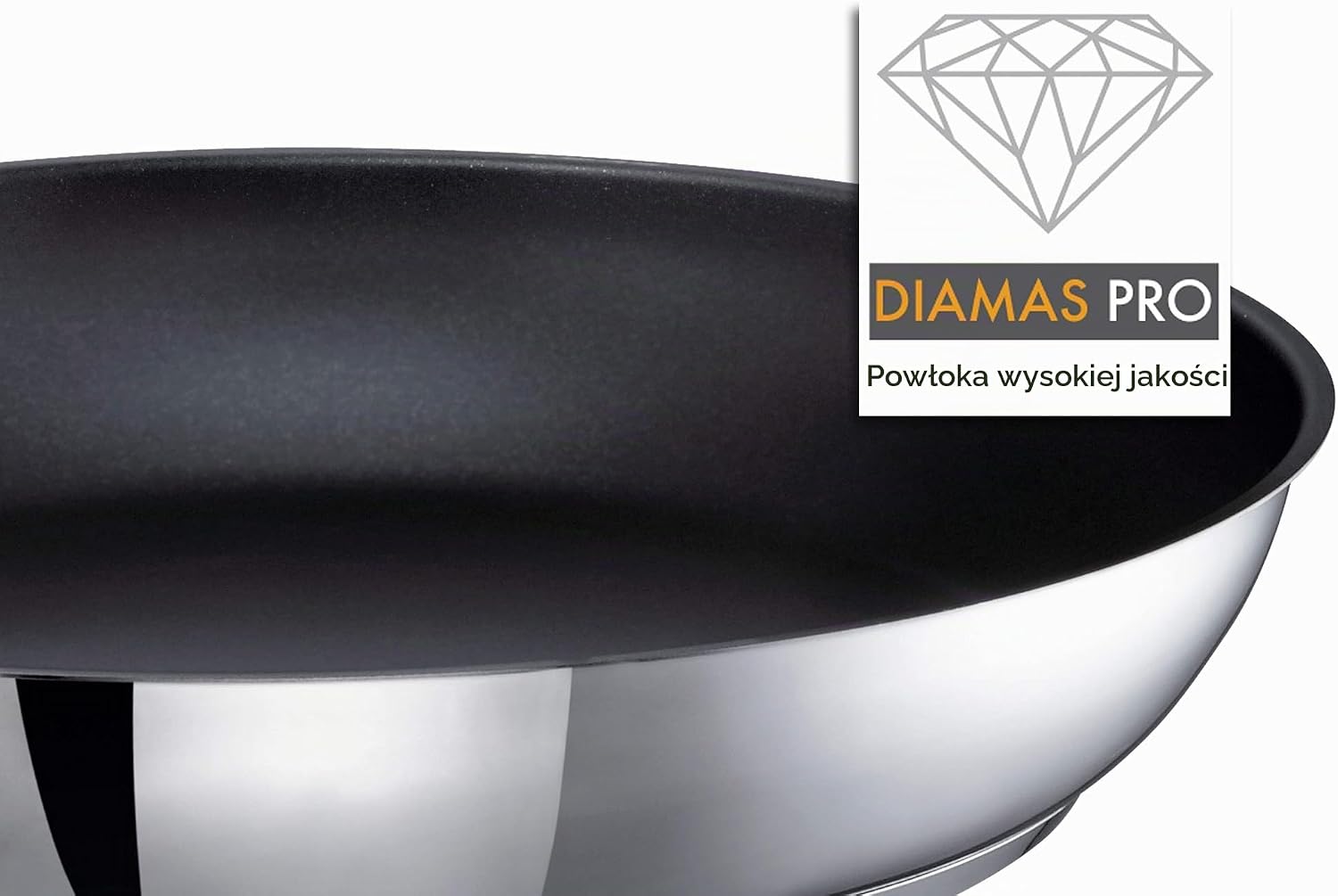 Detalle de Schulte-Ufer Diamas Pro – patelnia 28 cm ze stali nierdzewnej z powłoką