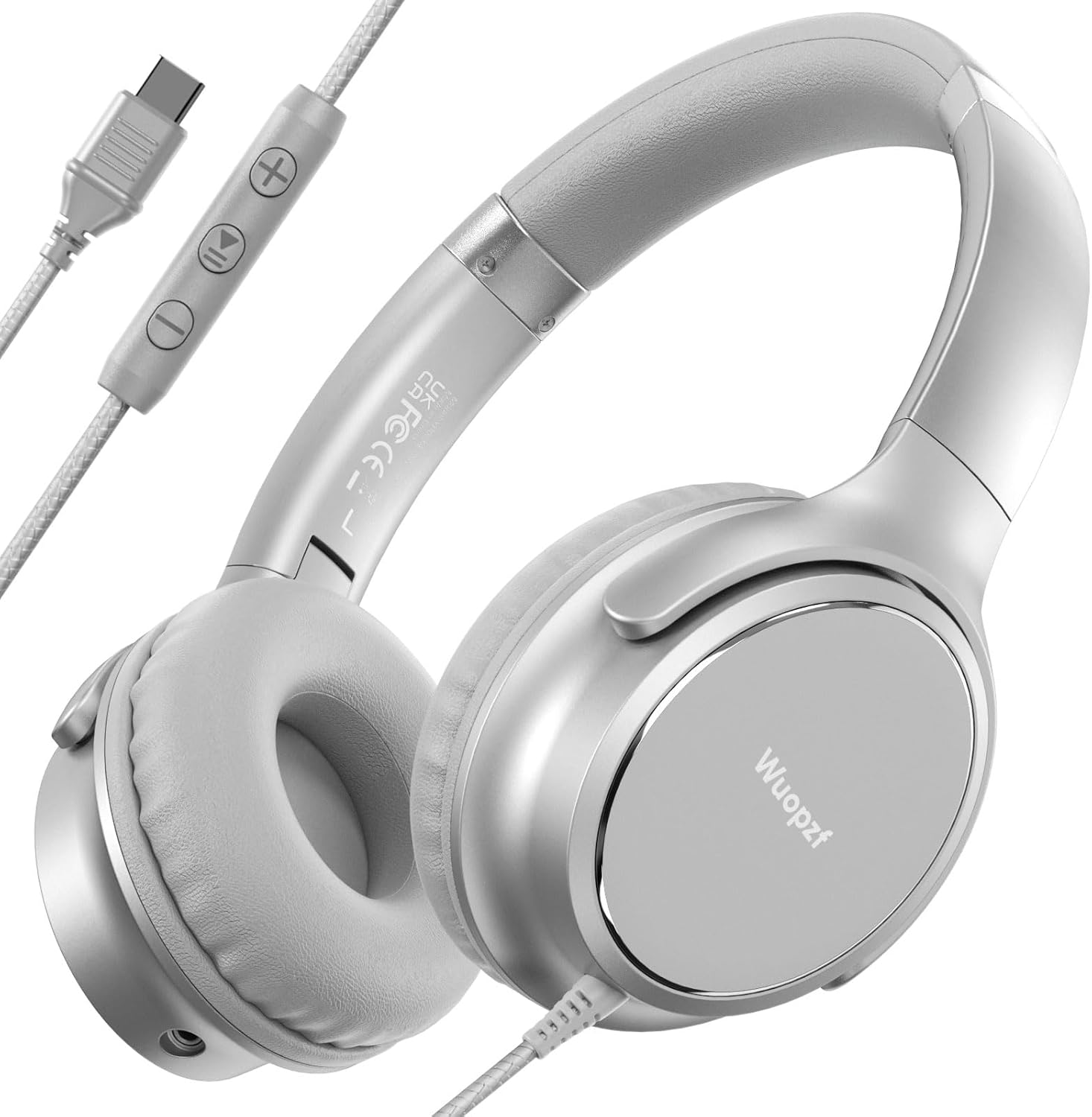 Detalle de Wuopzf USB-C Wired Over-Ear Headphones with Microphone and Share Port