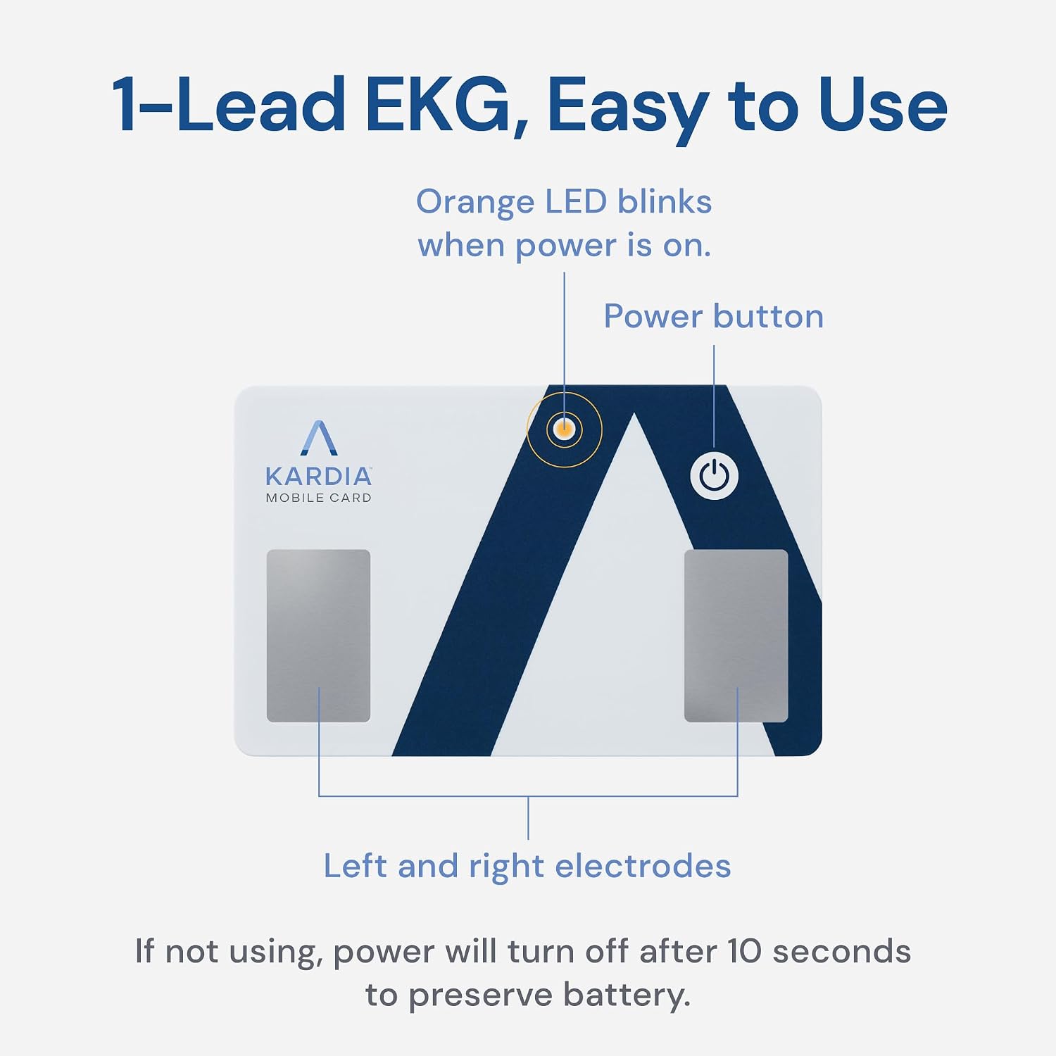 Detalle de KardiaMobile personal EKG monitor, credit-card-sized