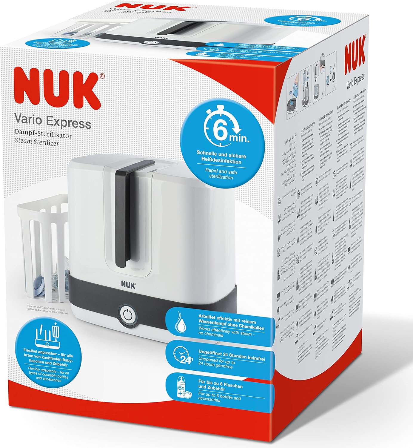 Thumbnail 6 de NUK Vario Express Bottle Steriliser – 6 bottles