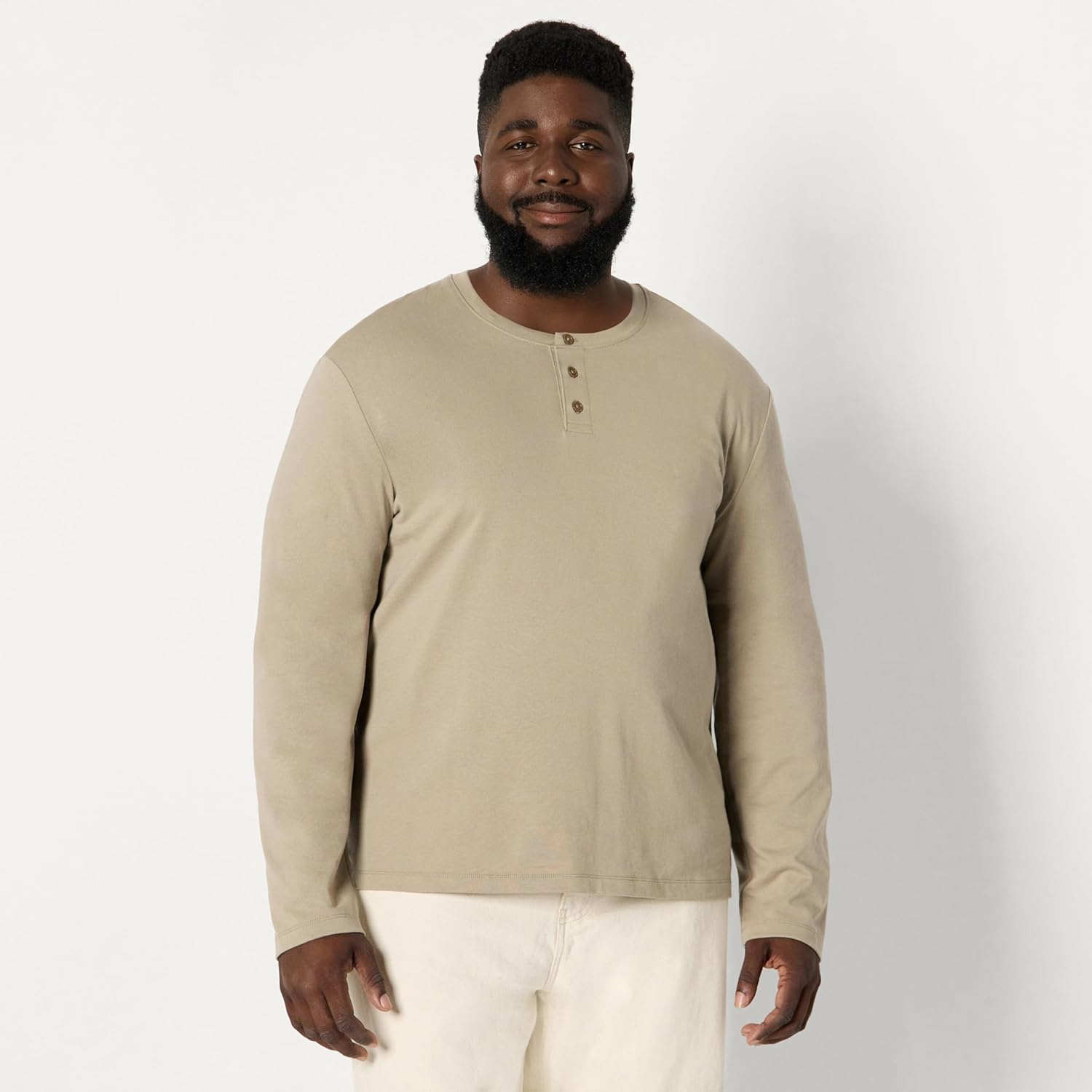 Thumbnail 5 de Amazon Essentials Herren Langärmeliges Henley-Shirt – ein klassischer Allrounder aus schwerem Baumwolljersey