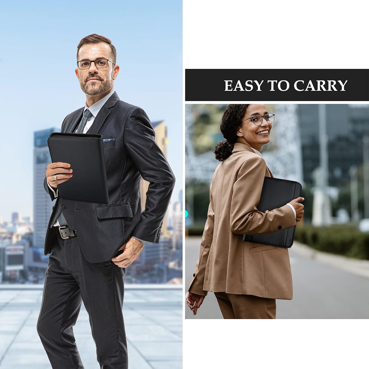 Thumbnail 2 de ProCase A4 Schreibmappe PU Kunstleder 34×25×3 cm 📂