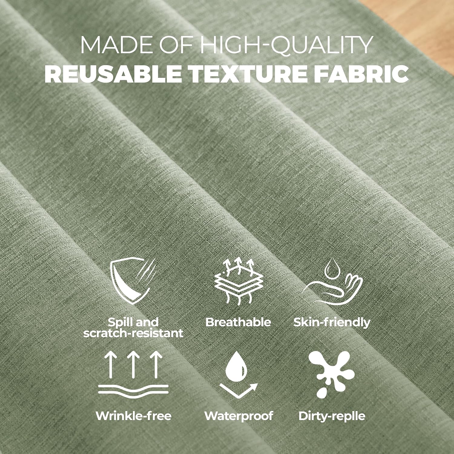 Detalle 2 de Decorelia Rectangular Tablecloth, 60 x 84 Inch