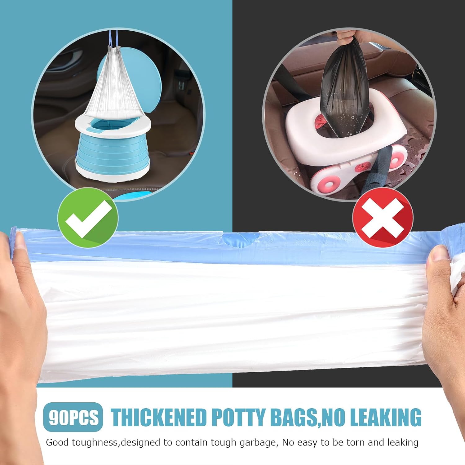 Thumbnail 2 de Portable Travel Potty Liners Bags, 90 pcs