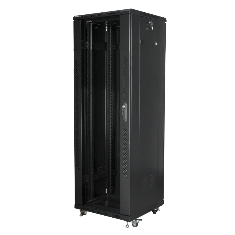 Detalle de Rack independiente Lanberg FF01-6637-12B 37U, 800 kg, IP20, ventilación negra RAL9004