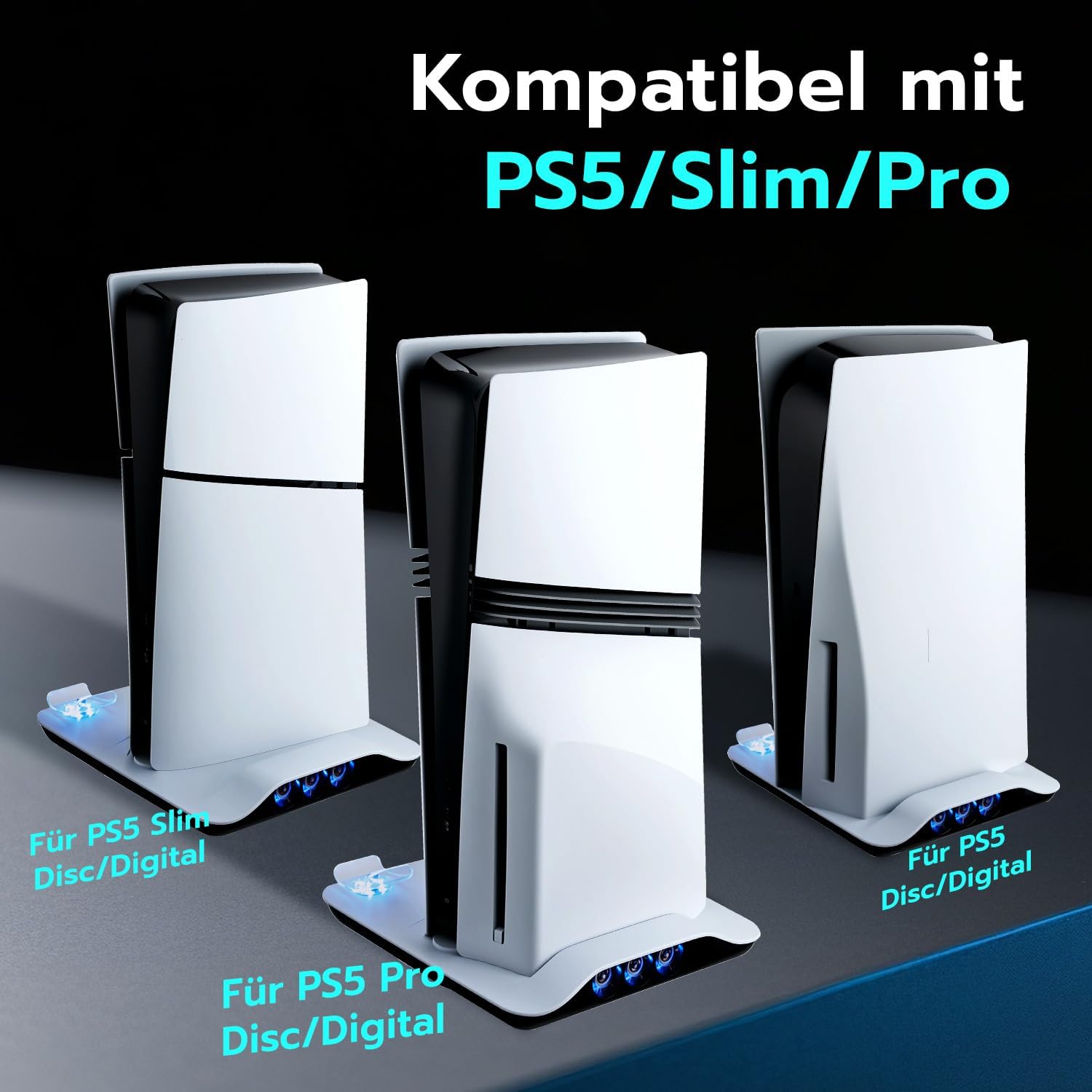 Thumbnail 1 de PlayStation 5 Ständer mit 3 Lüftern