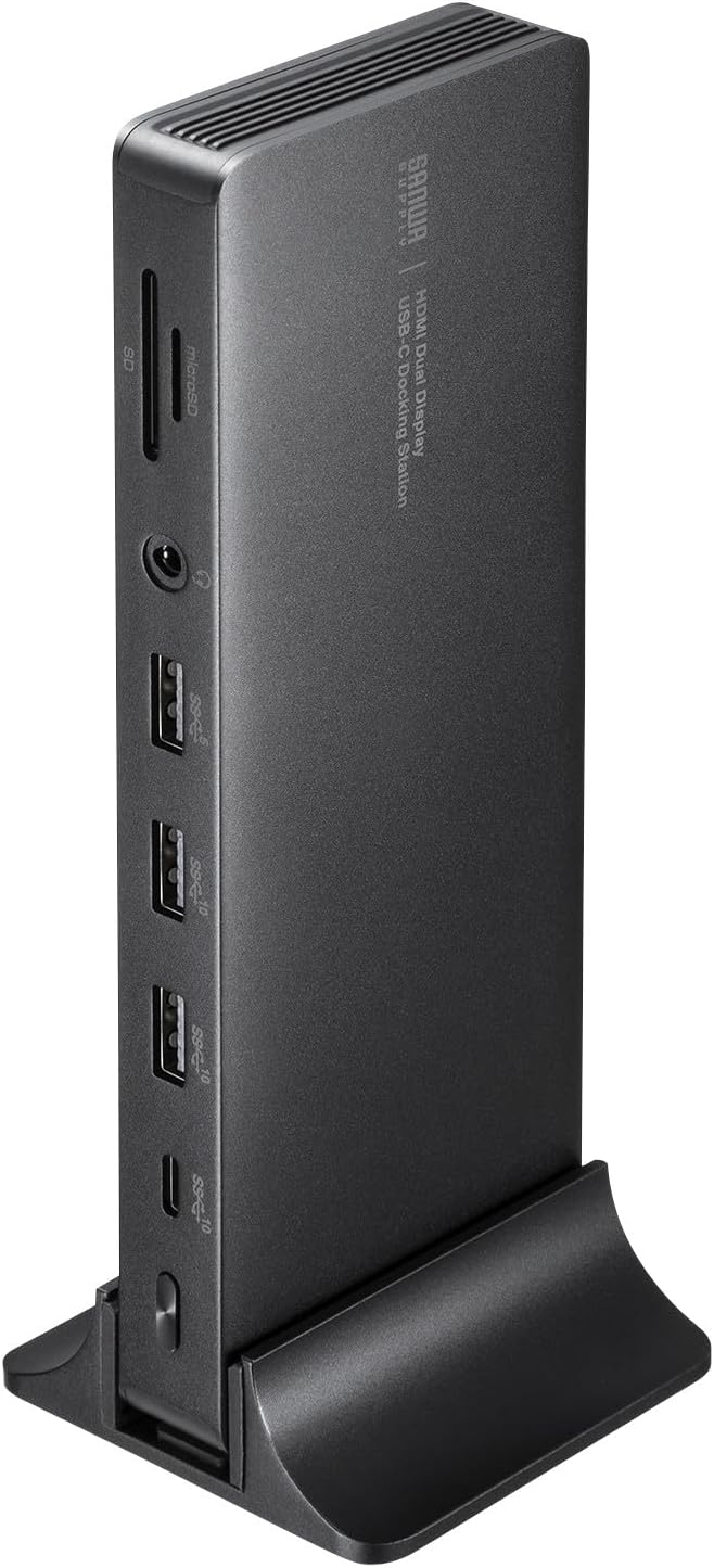 Detalle de サンワサプライ USB-CVDK16 ドッキングステーション 4K・HDMI 2画面出力・最大65W給電