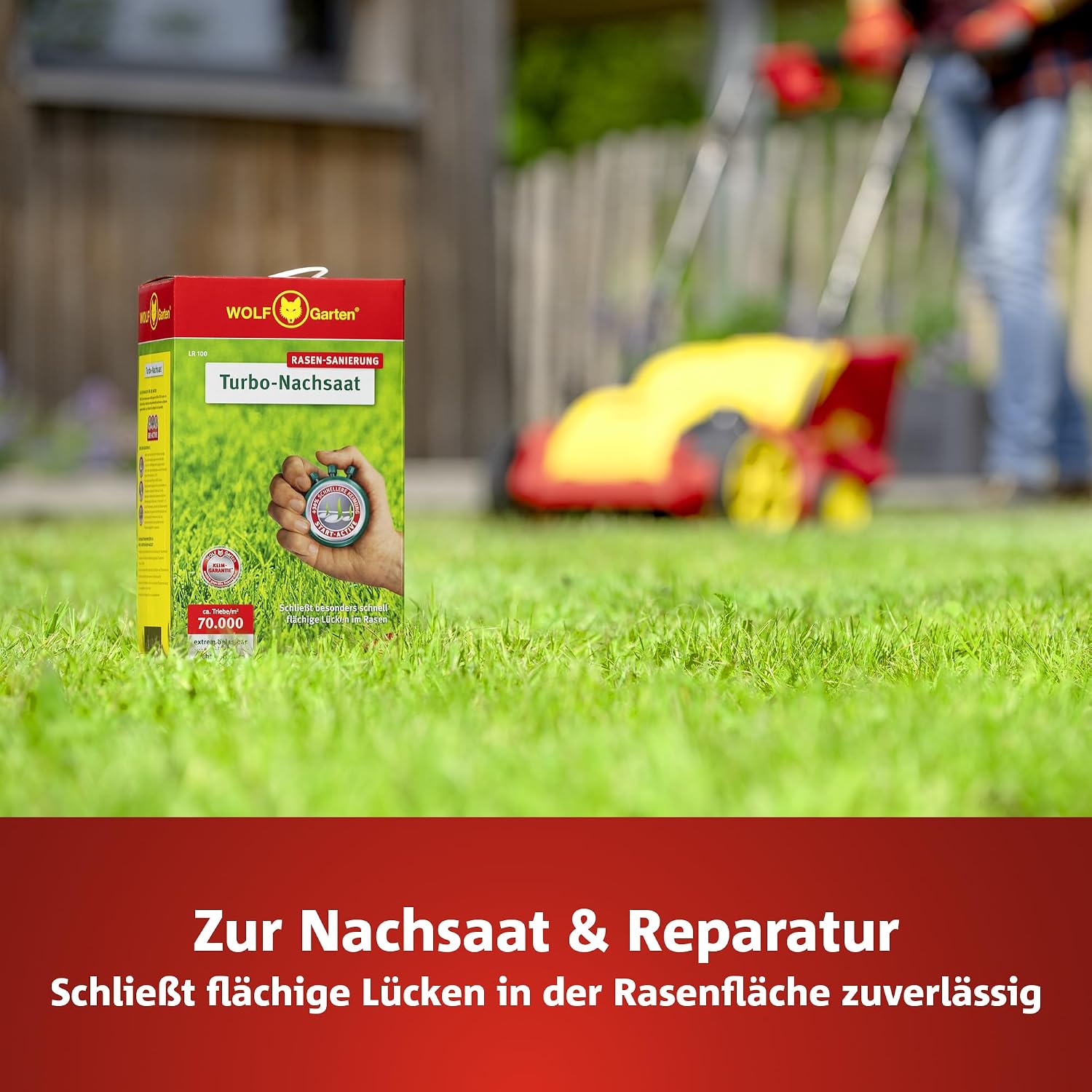 Thumbnail 1 de WOLF-Garten Turbo-Nachsaat LR50 zur Rasensanierung – 1 kg Karton (50 m²)