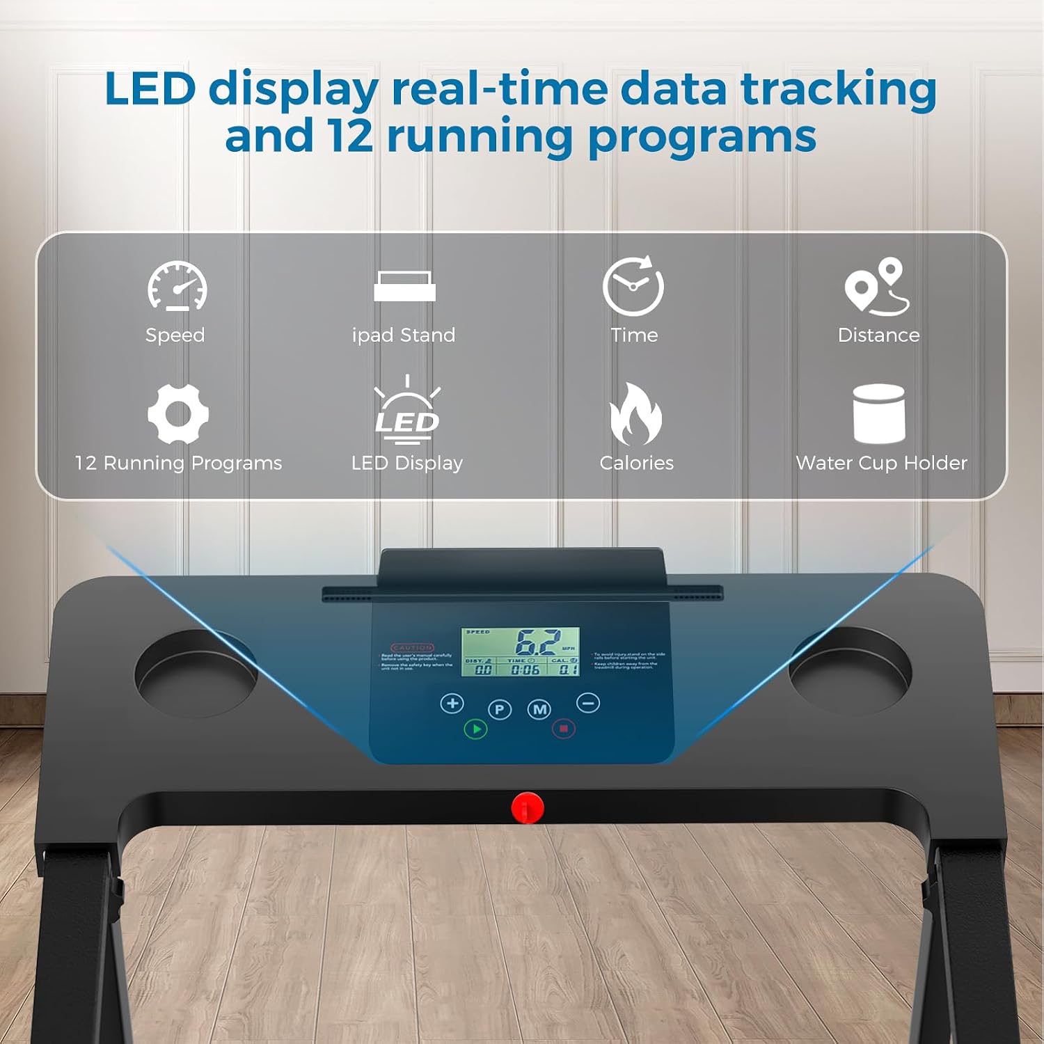 Thumbnail 2 de Aiteid 380C Treadmill with Handles, 12 Programs, 300 lb Capacity
