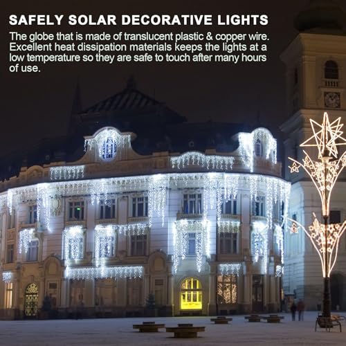 Thumbnail 4 de Knasin 120 LED Solar Fairy Lights Outdoor – 2 Pack, 24m/80ft, 8 Modes with 8-Hour Timer, IP65 Waterproof