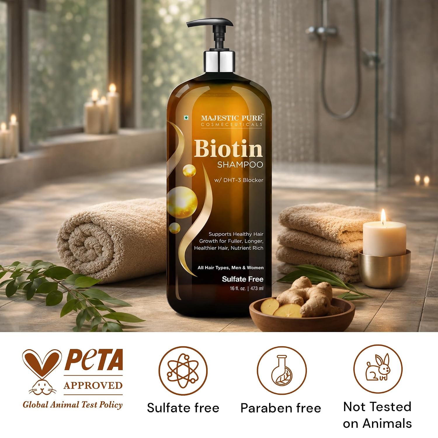 Detalle de Majestic Pure Biotin Volumizing 16 fl oz