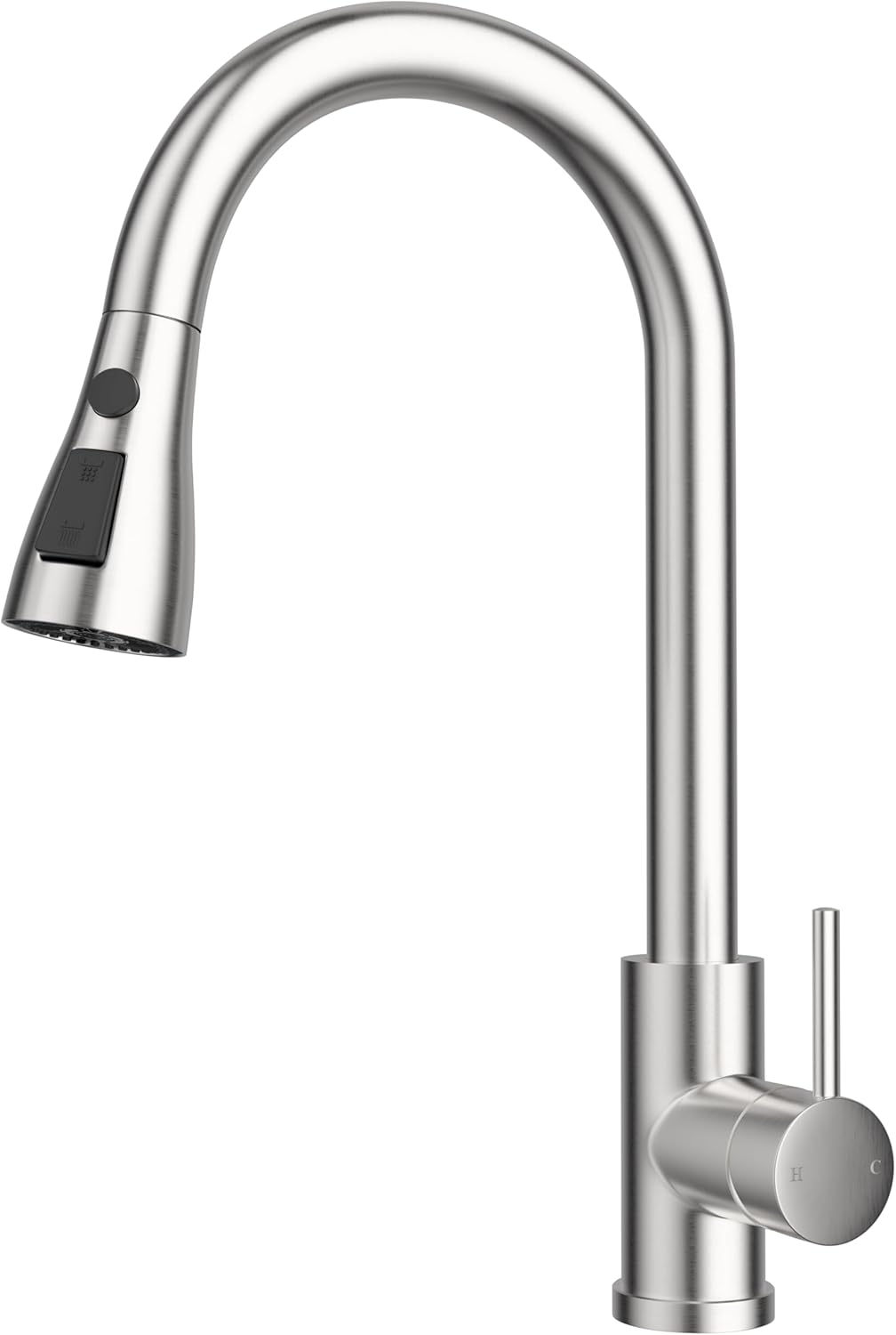 WLTEDRGO Brushed Stainless Kitchen Tap 45cm Hose