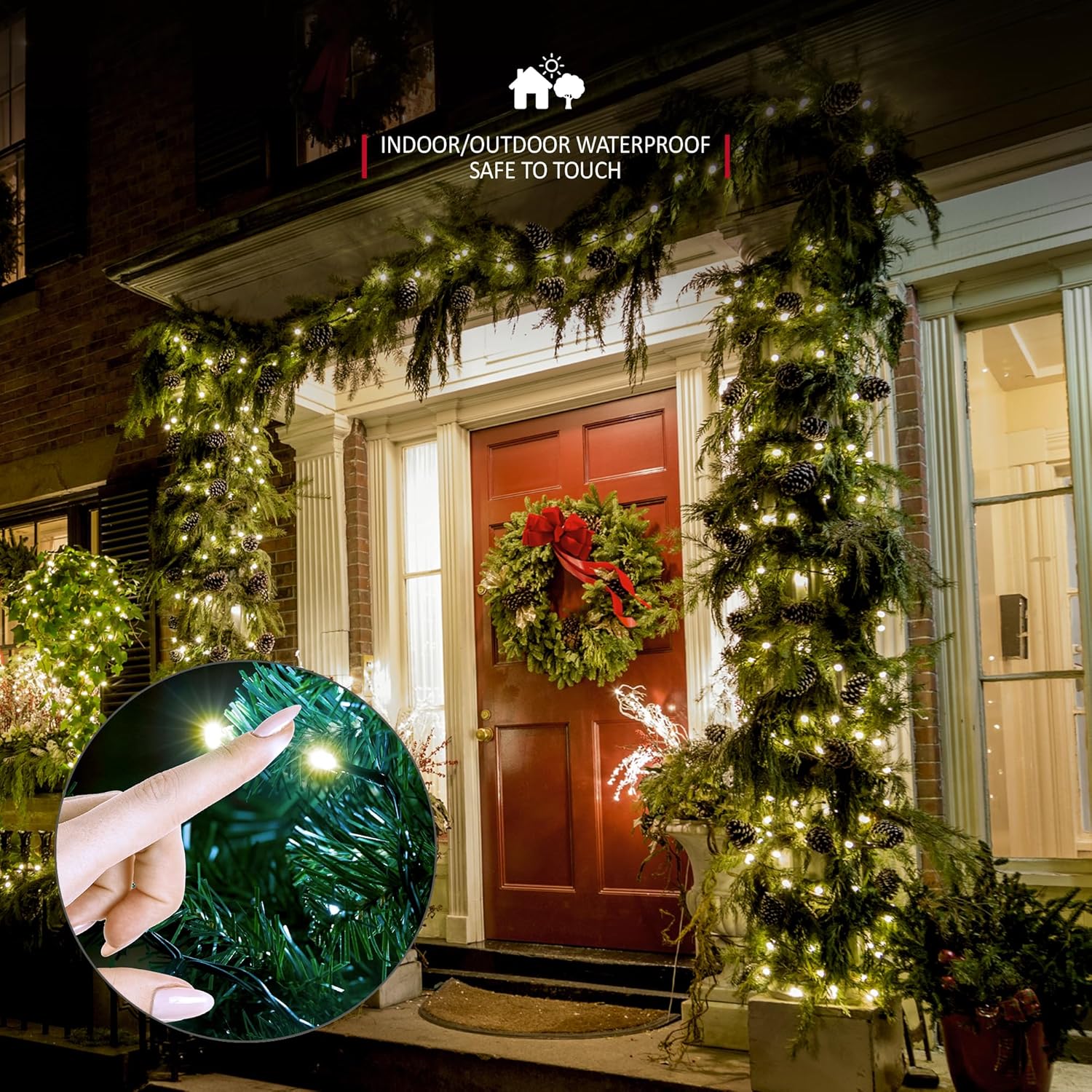 Thumbnail 3 de NETTA Battery Operated 200 LED 20M Christmas Tree Fairy Lights with Timer (Warm White) – 8 Modes