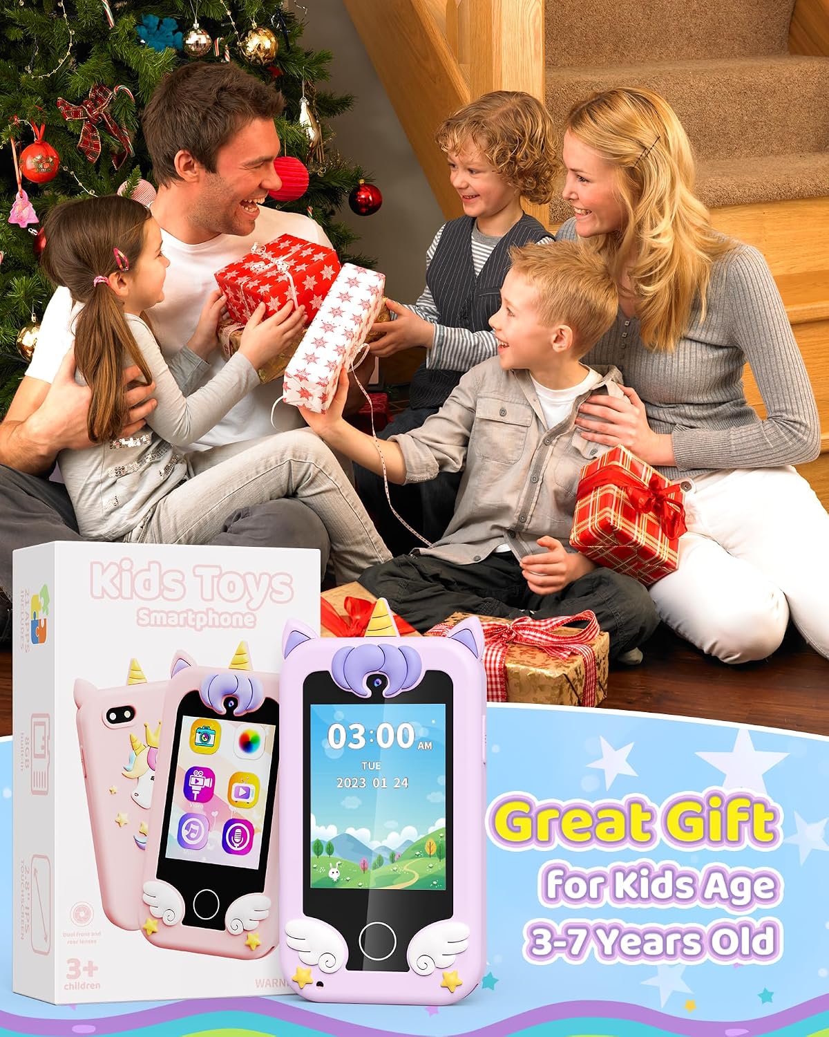 Thumbnail 5 de Kinder Handy Smartphone Spielzeug – Einhorn-Geschenke, Lernspaß und Alltagstauglichkeit für 3–8-Jährige