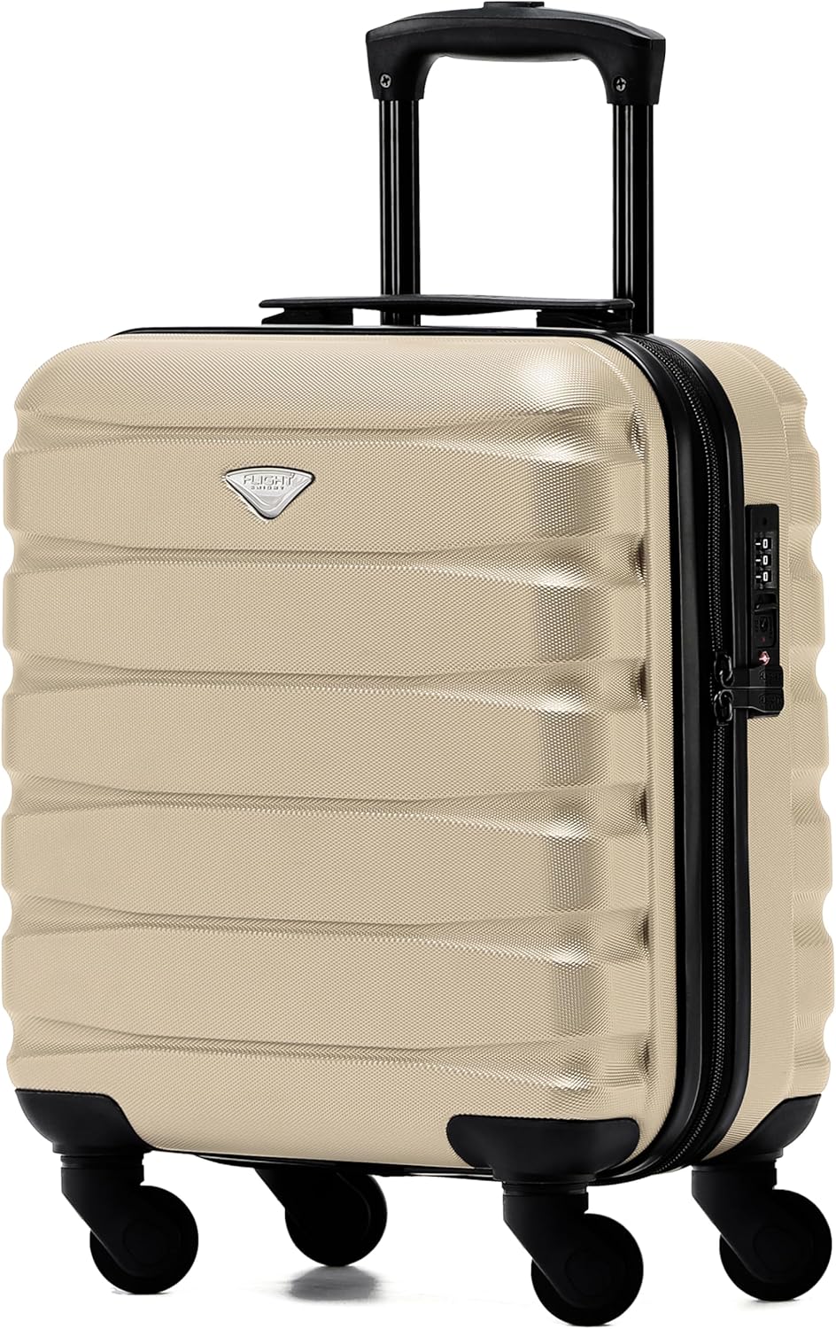 Detalle de Flight Knight Leichtes Abs-Handgepäck mit 4 Rollen – 45x36x20 cm, airline-kompatibel
