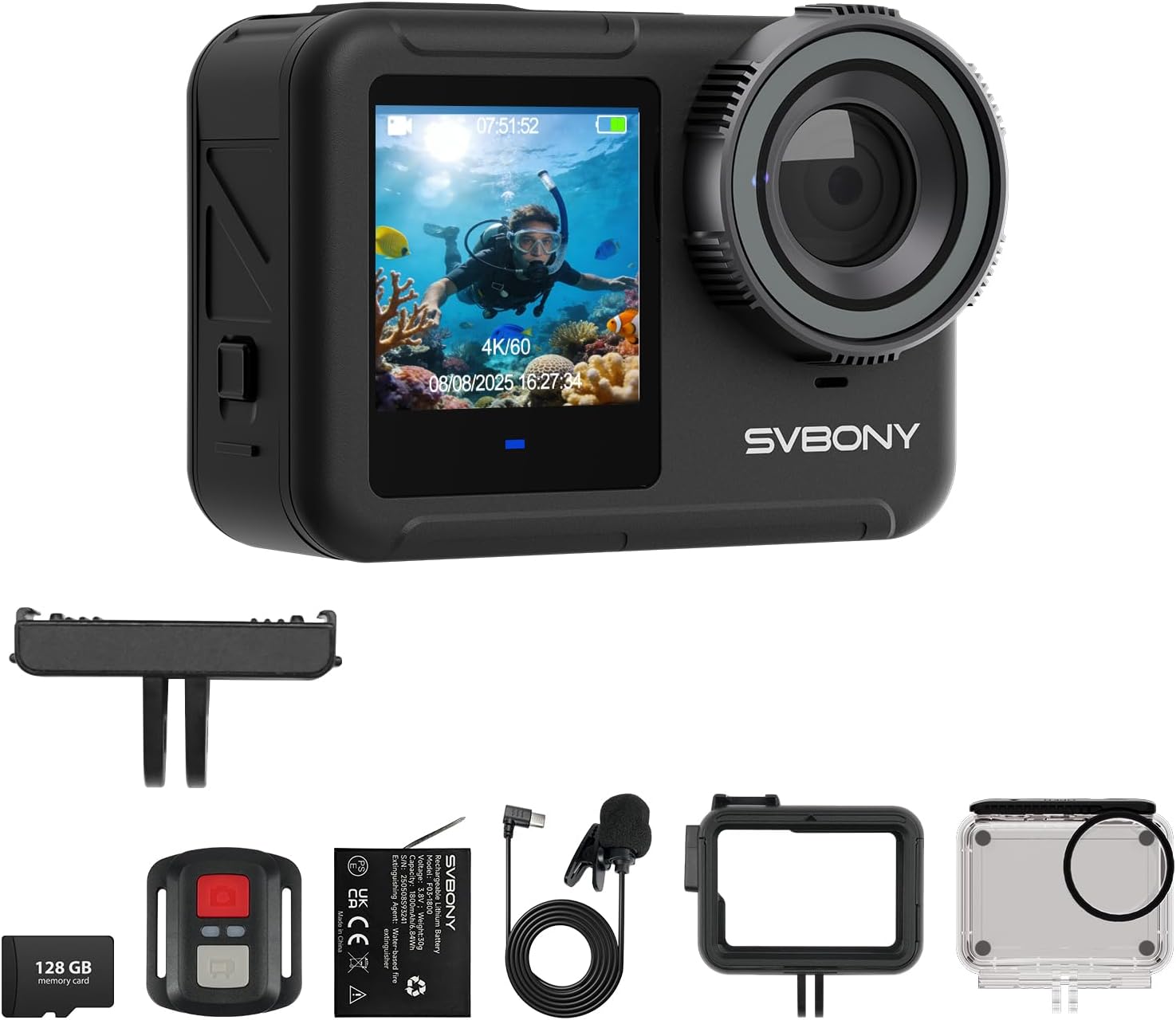 Detalle de SVBONY SVGo3 4K Unterwasserkamera 128 GB