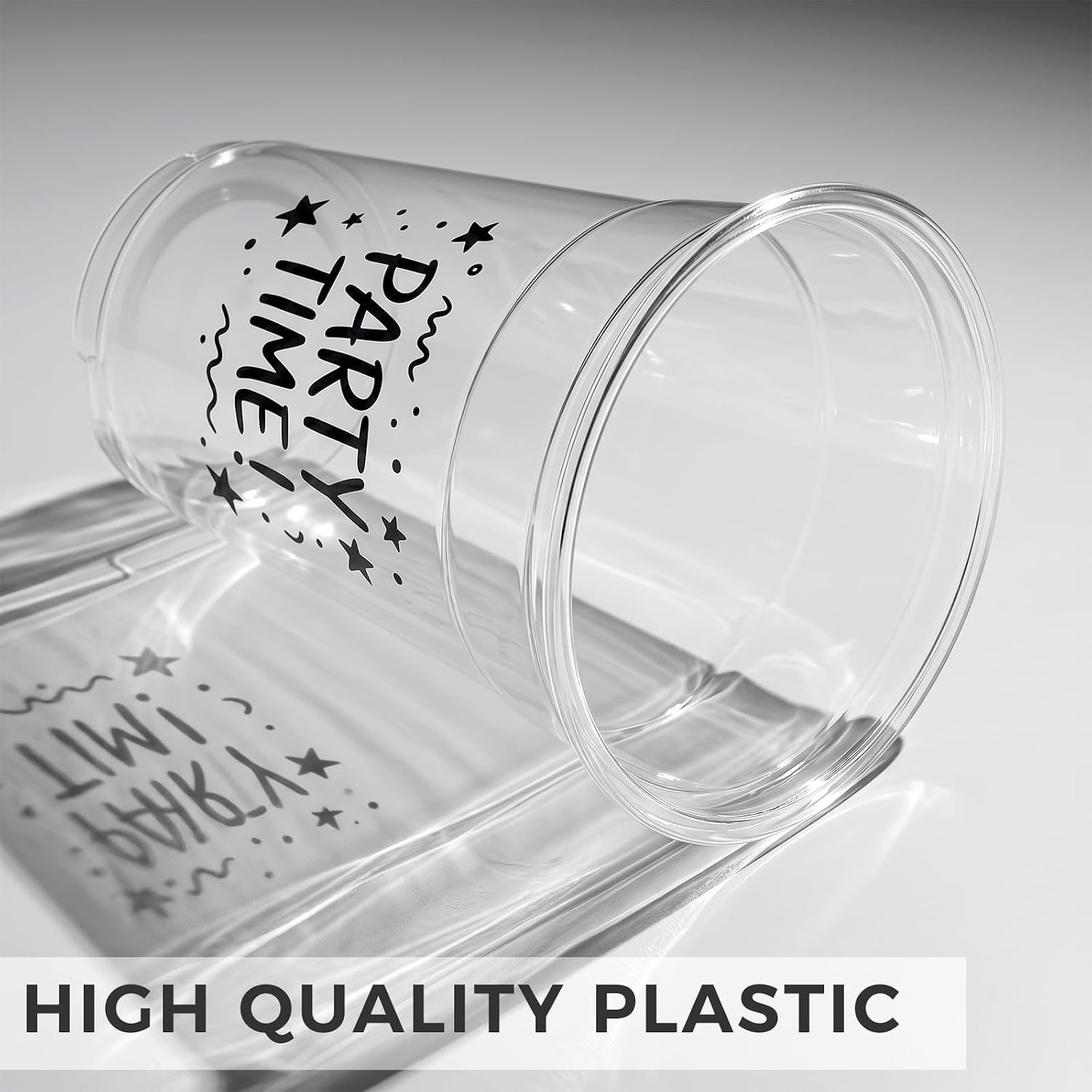 Detalle de VITEVER 16oz Clear Plastic Cups with Lids and Straws 🥤