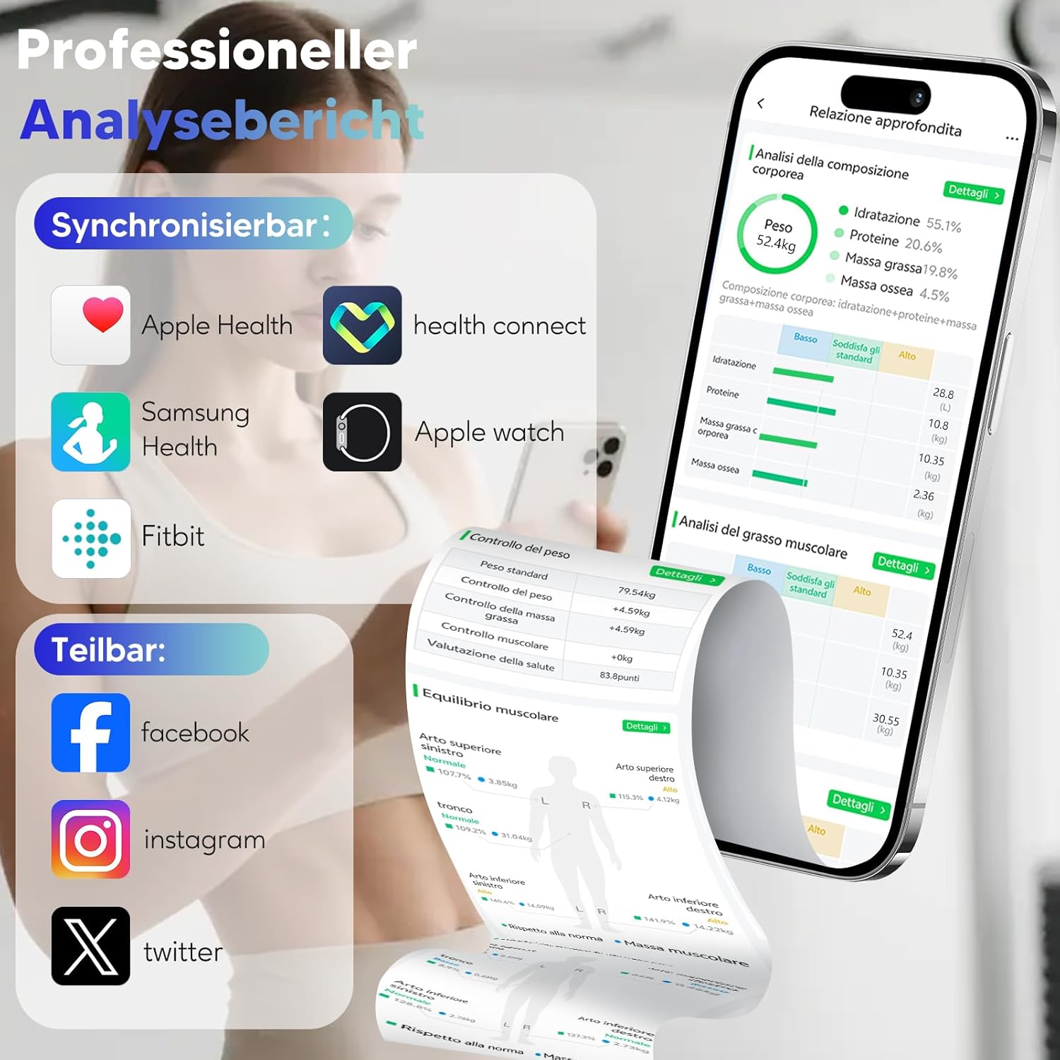 Thumbnail 4 de arboleaf Körperanalysewaage