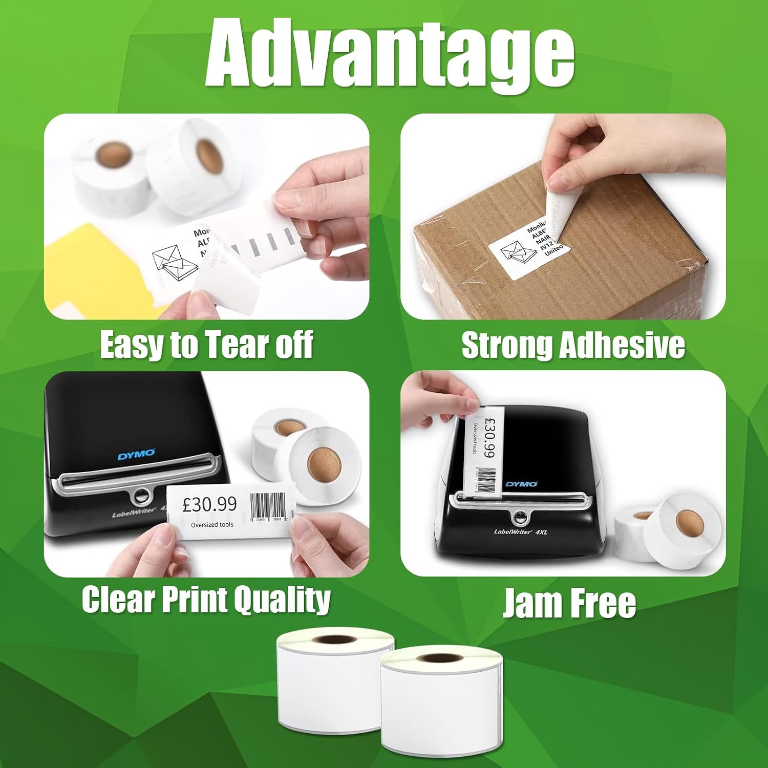 Thumbnail 4 de Printing Pleasure 28x89 AddressLabels (99010) – Self-adhesive shipping & mailing labels for LabelWriter 4XL