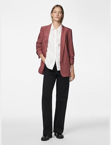 Detalle de PIECES Damen Pcboss Noos 3/4 Blazer, Apple Butter, XXL – Stilvoller langer Blazer mit 3/4-Ärmel