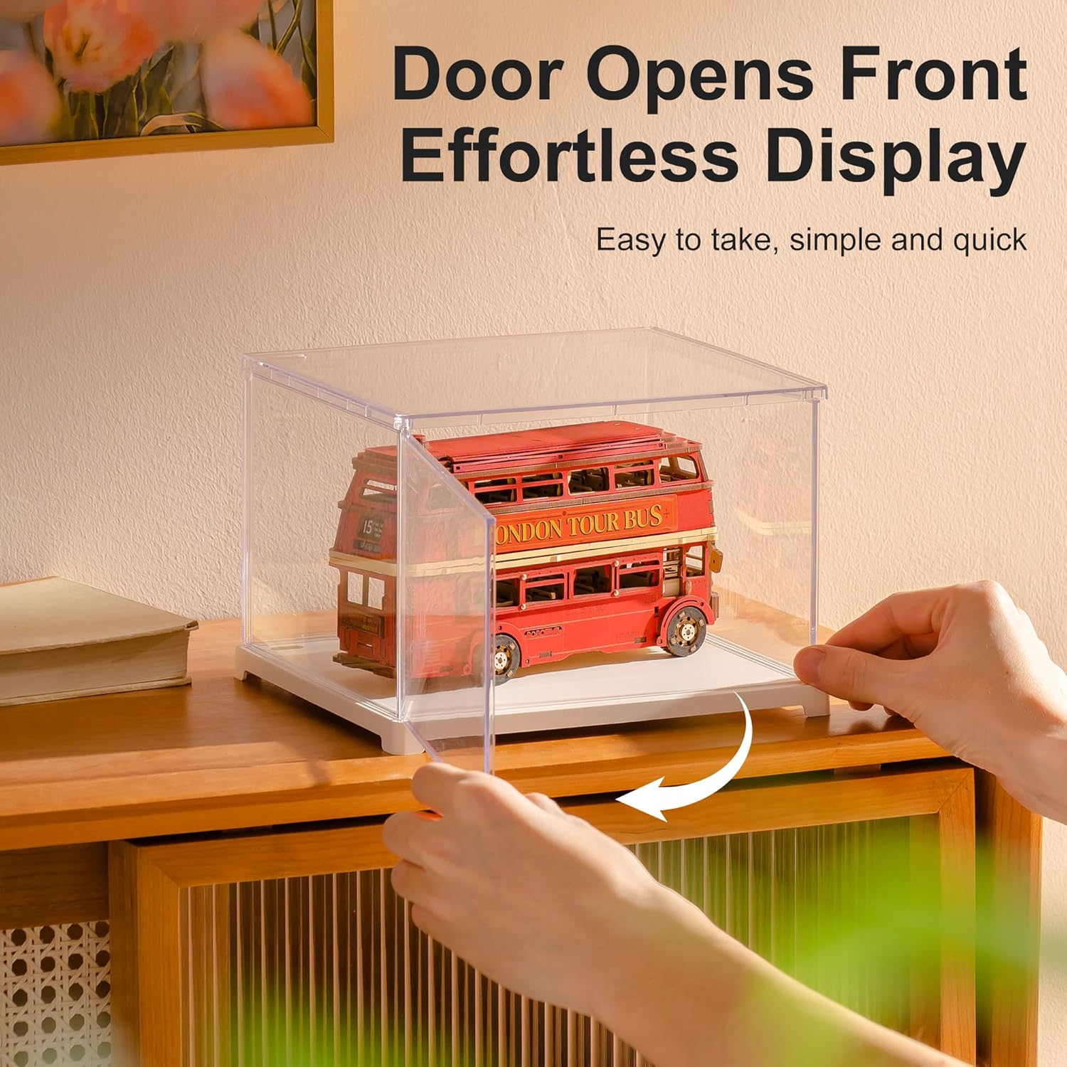 Thumbnail 4 de Rolife Acrylic Display Case DF04L dustproof display box with front door and cable port