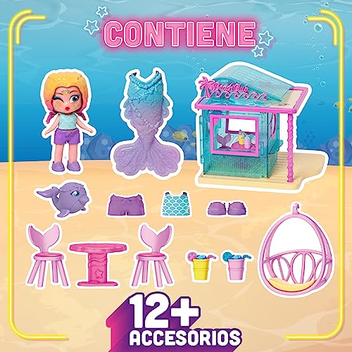 Thumbnail 2 de KOOKYLOOS Mermaid Beach House muñeca con mascota que cambia de color