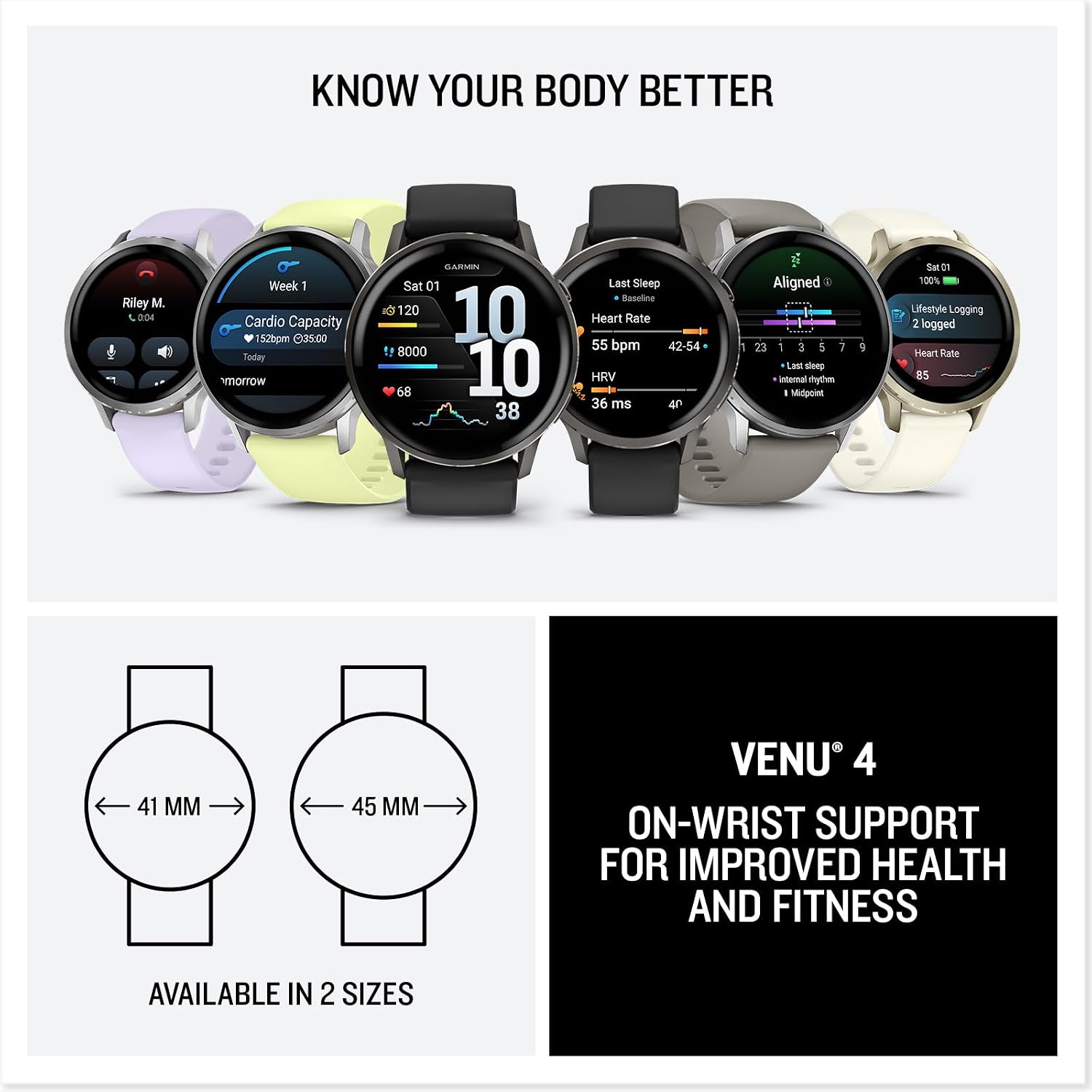 Thumbnail 6 de Garmin Venu 4 45mm GPS Smartwatch