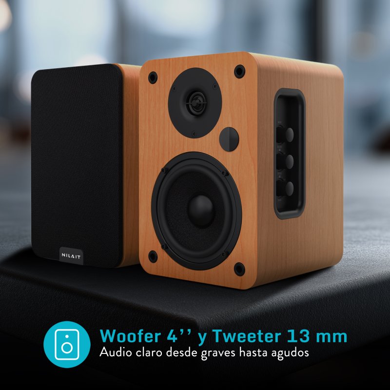 Thumbnail 2 de Nilait Hiphoniq altavoces Bluetooth 80W RMS con HDMI ARC, óptico y RCA (marrón)