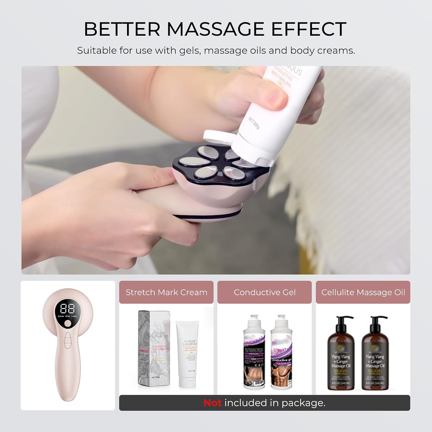 Thumbnail 6 de 4-in-1 Cellulite Massager Tool with Heating (Wireless, Lightweight) for Legs, Belly, Waist & More