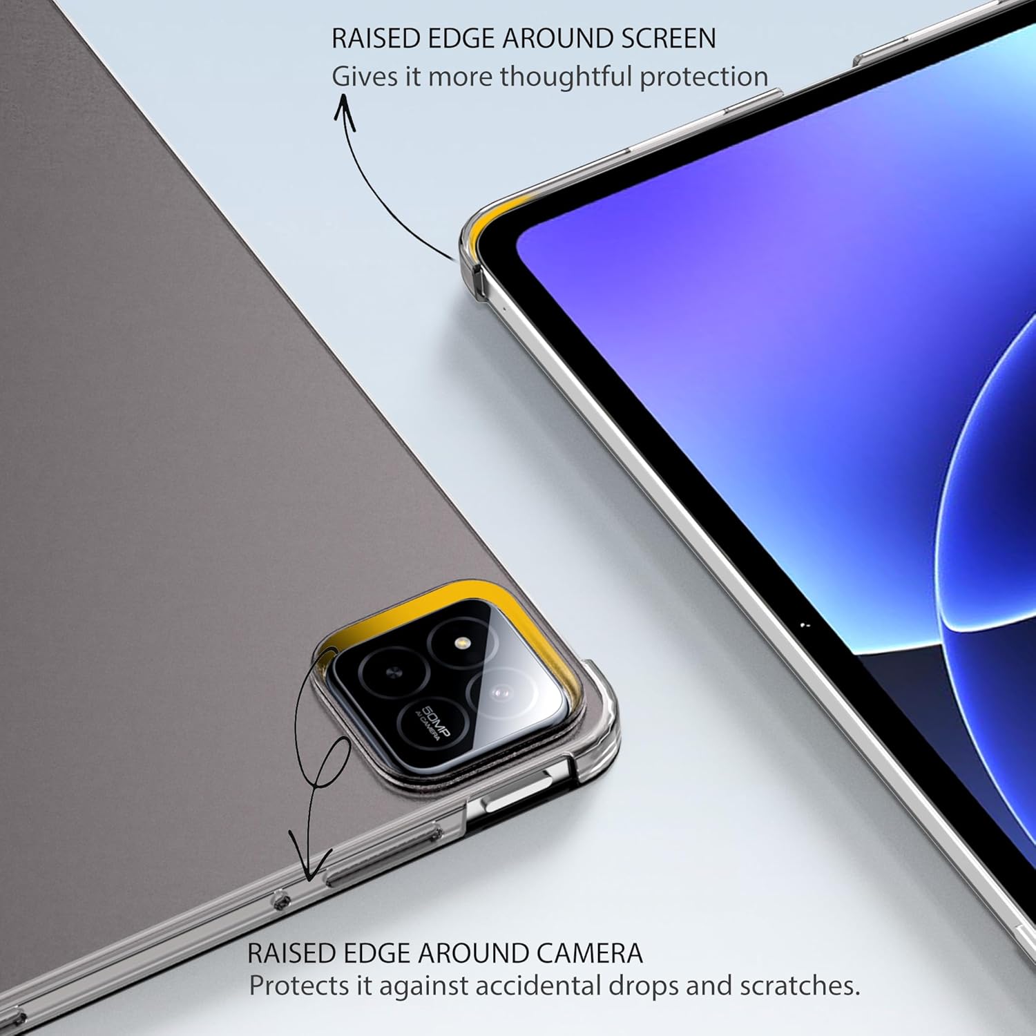 Thumbnail 3 de EasyAcc Hülle für Xiaomi Pad 7/ Pad 8/ Pad 7 Pro/Pad 8 Pro 11.2 Zoll – Ultra Dünn, transluzente Rückseite, Schwarz