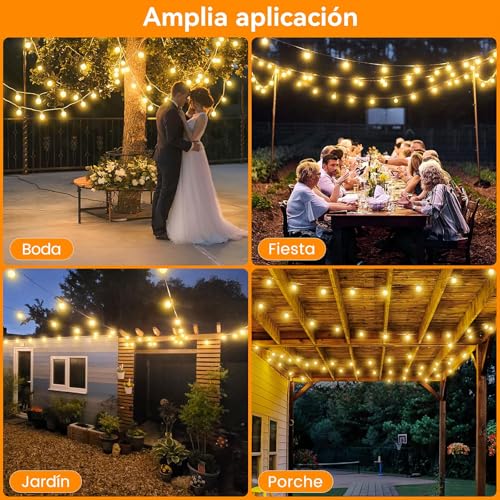 Thumbnail 6 de Light-Brightly Guirnaldas Luces Exterior Jardín 30m con Bombillas G40 IP44 y Dimming