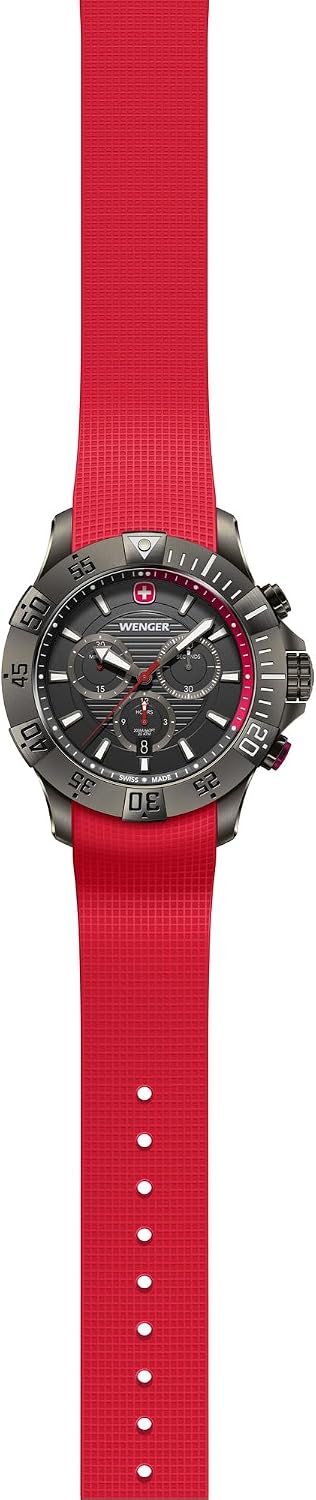 Detalle 2 de WENGER Montre Seaforce Chrono pour Homme – Ø43 mm, Swiss Made, Résistante à 200 m