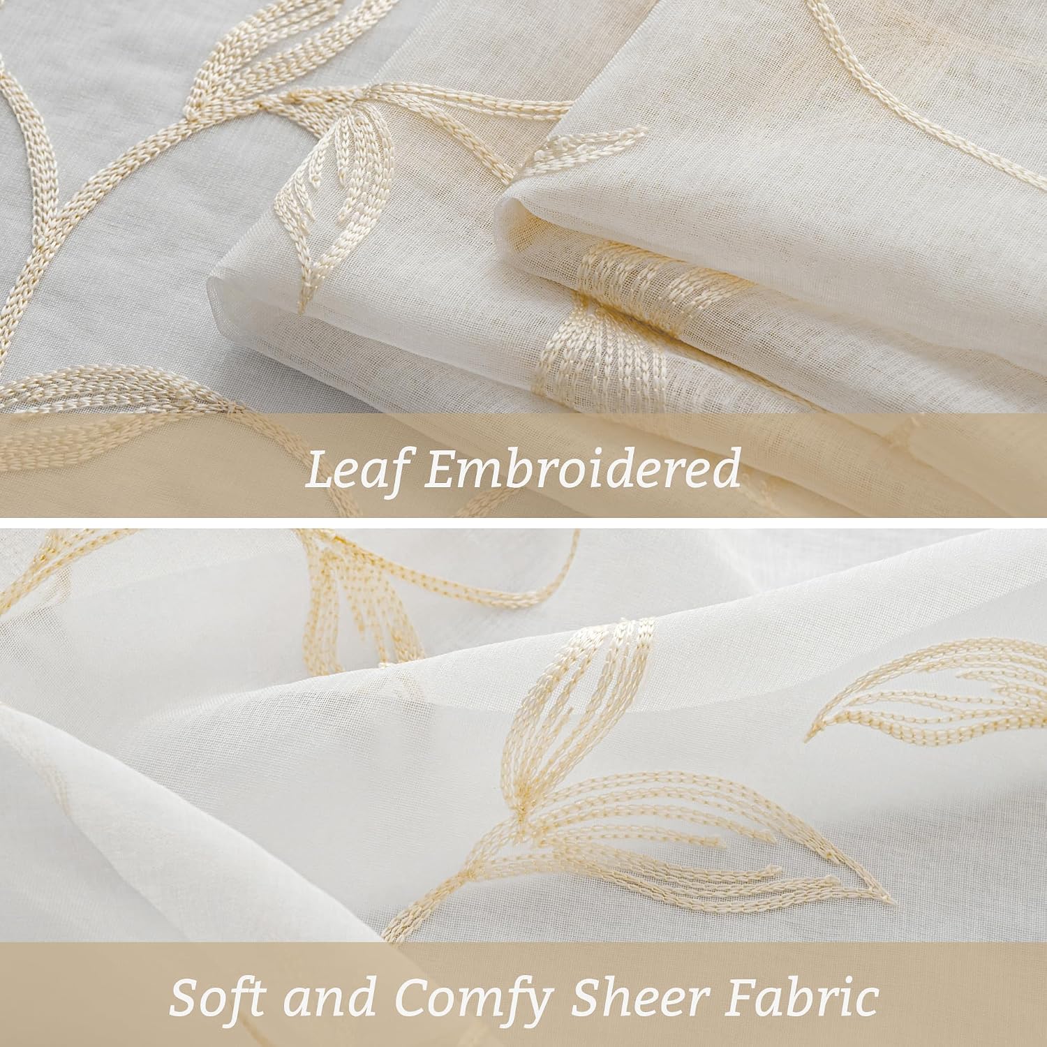 Detalle de VISIONTEX Sheer Curtains 54W x 84L