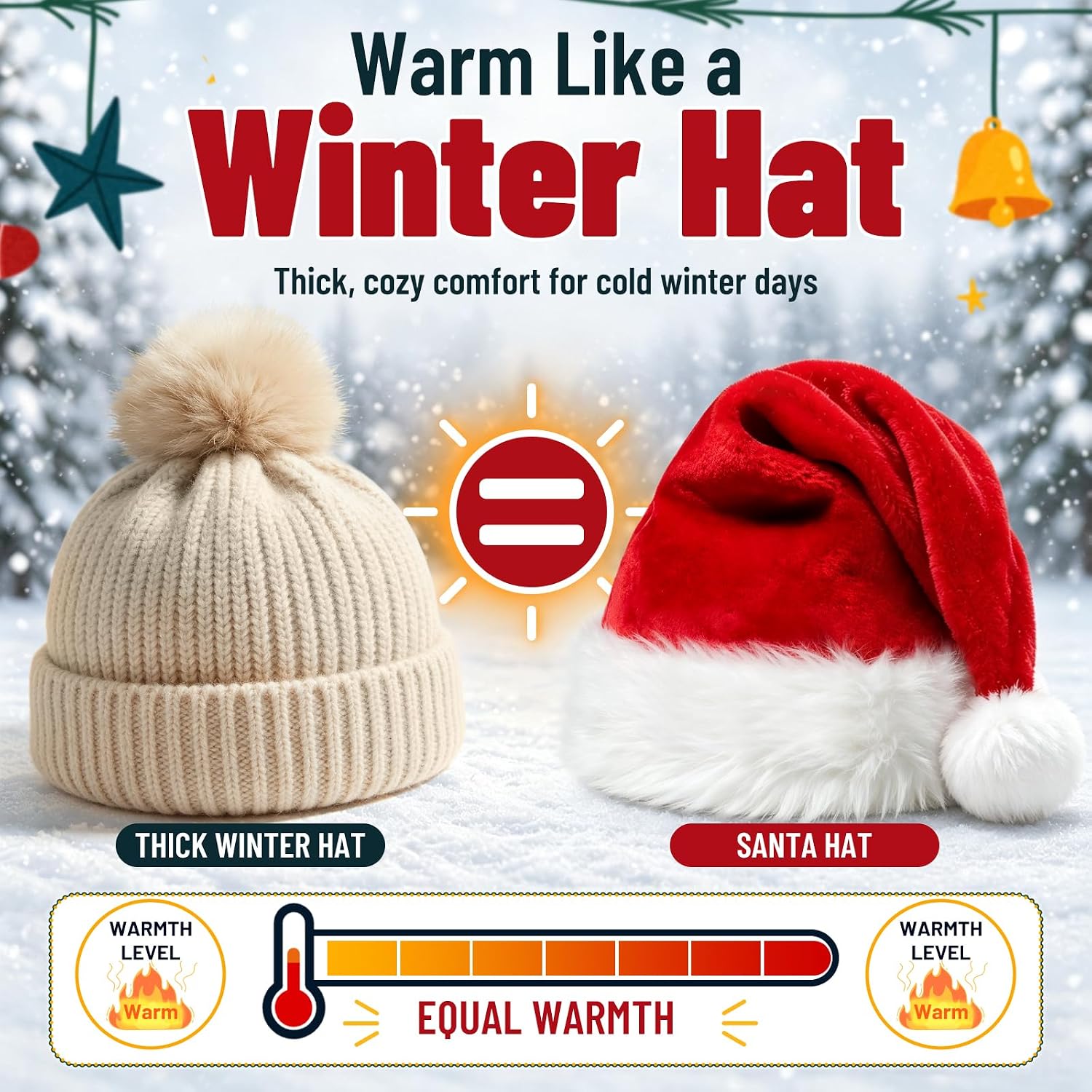 Detalle de Iioscre K-hat1 Santa Hat, Thick Lined Velvet with Fluffy Faux-Fur Brim
