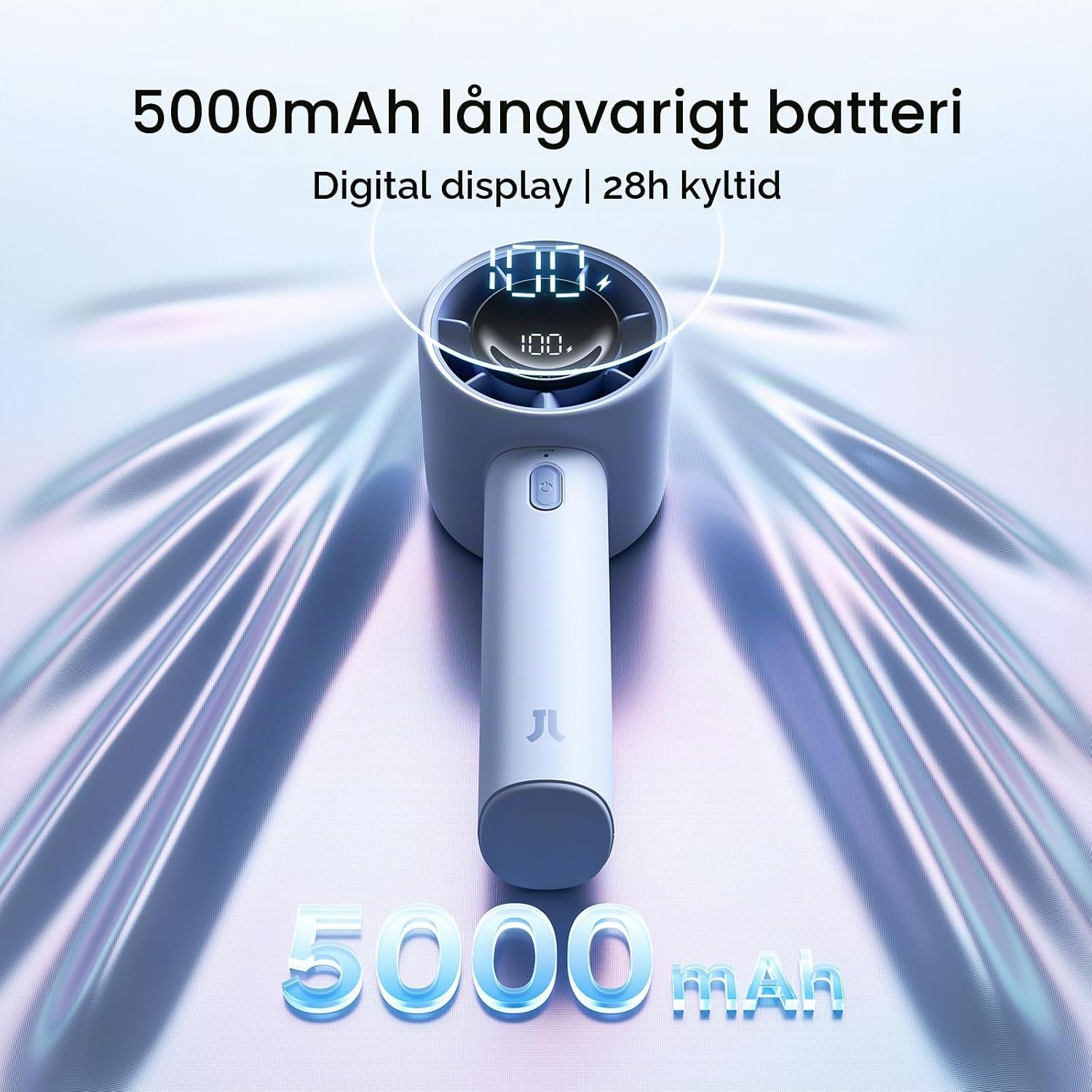 Thumbnail 2 de JISULIFE Handheld Fan Life10S handfläkt, 5 000 mAh, 5 hastigheter, LED-display