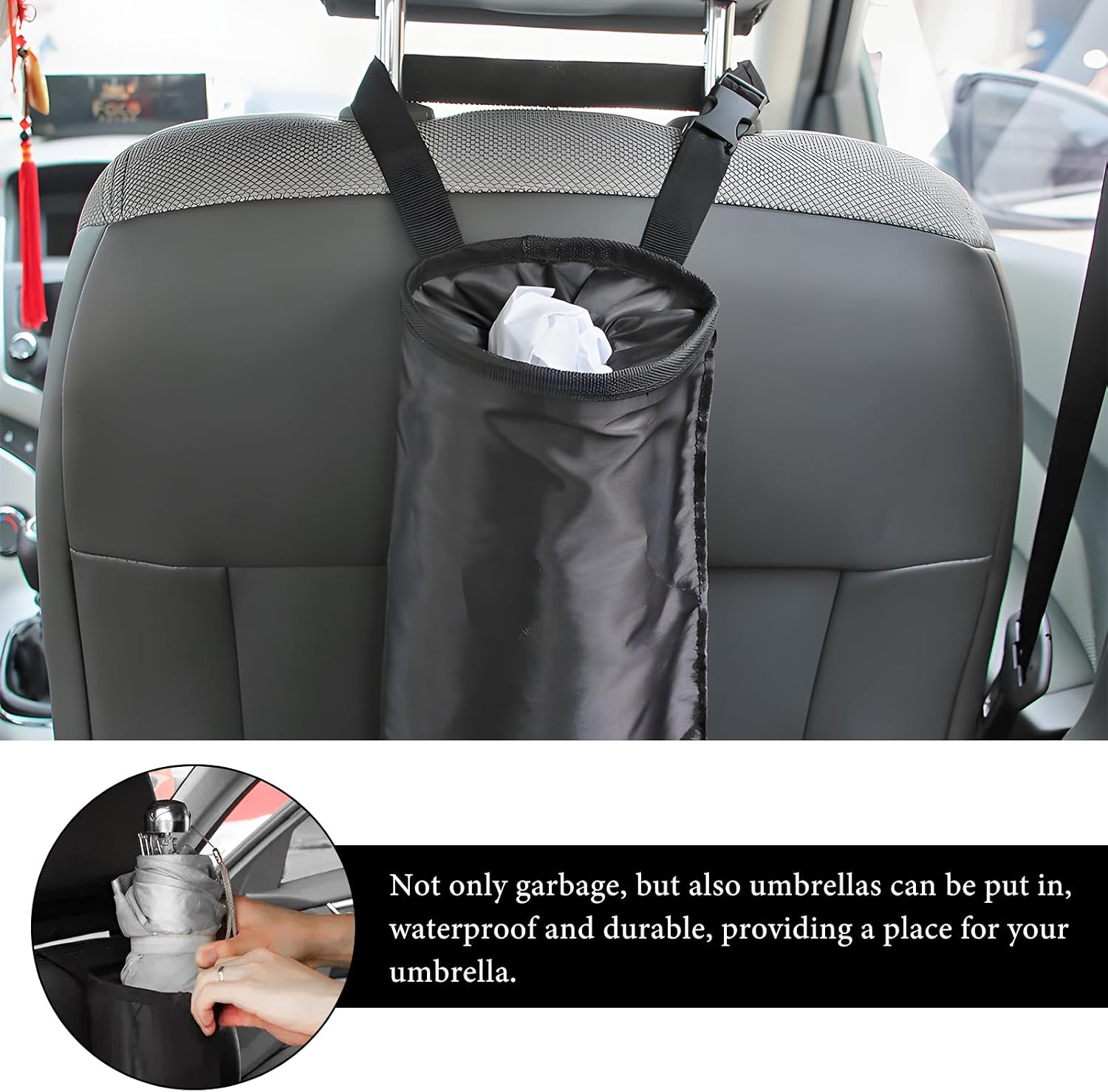 Detalle 2 de LSKASELUE Car Trash Bag, Oxford cloth