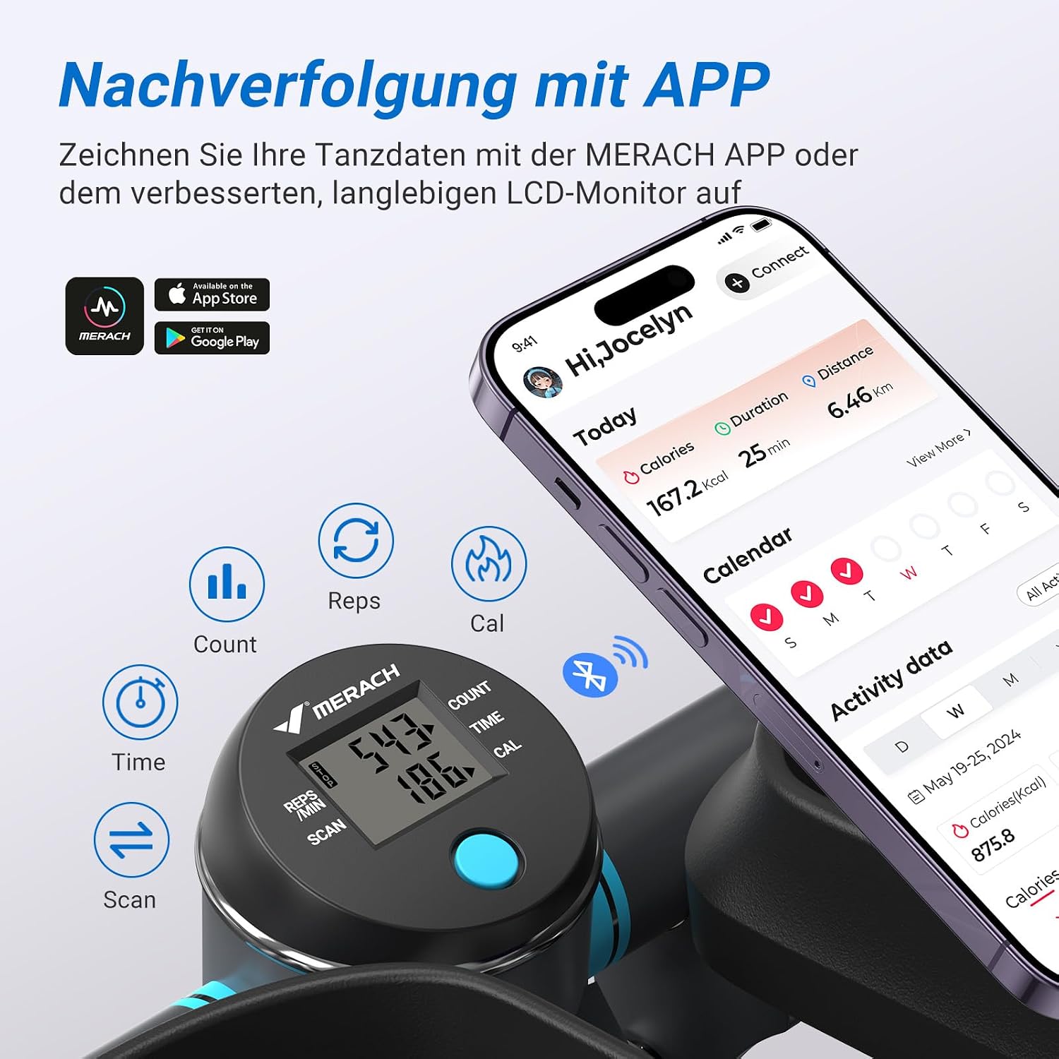 Thumbnail 4 de MERACH Mini Stepper für Zuhause mit 150 kg Belastung