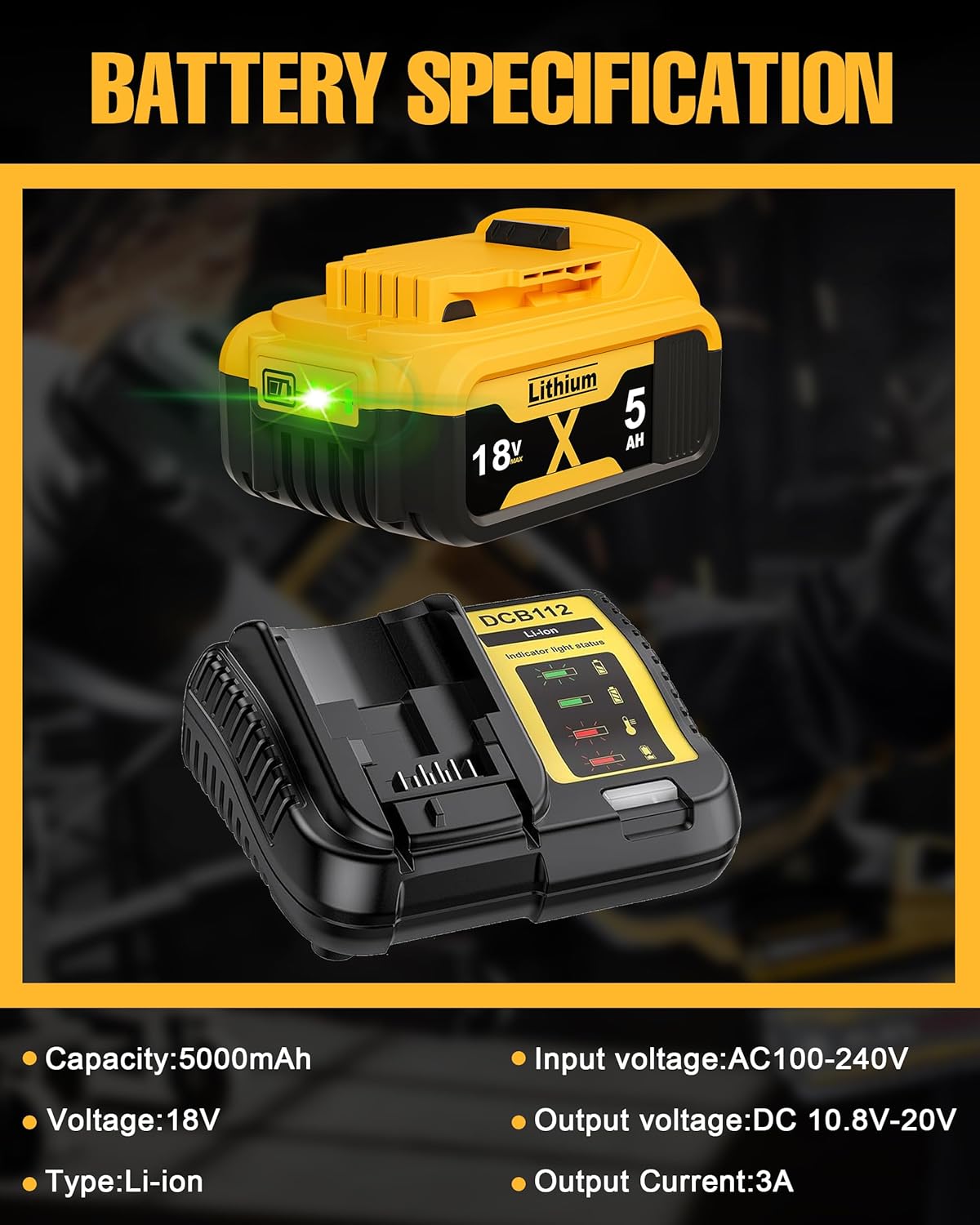 Detalle de 18V 5.0Ah DCB182 battery replacement