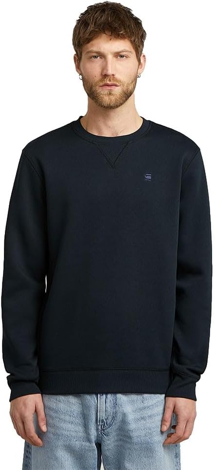 Detalle de G-STAR Uomini Premium Core Sweater: eleganza casual con dettagli rifiniti