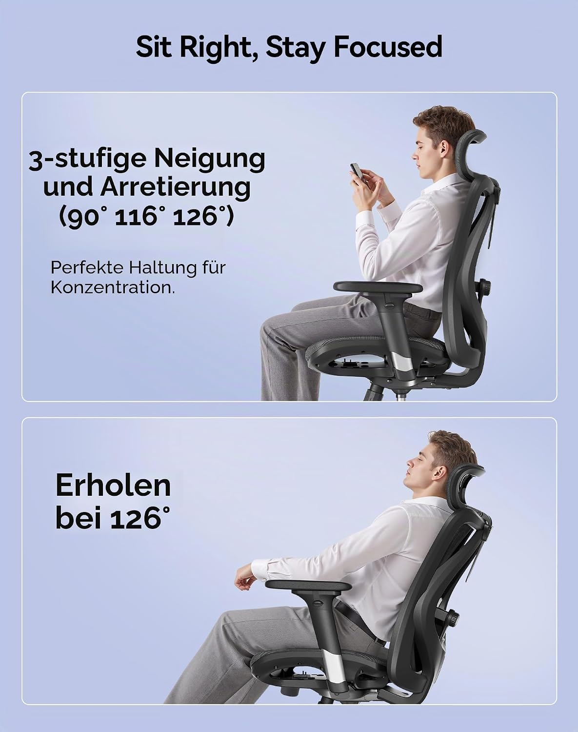 Thumbnail 6 de SIHOO M57 ergonomischer Bürostuhl bis 150 kg