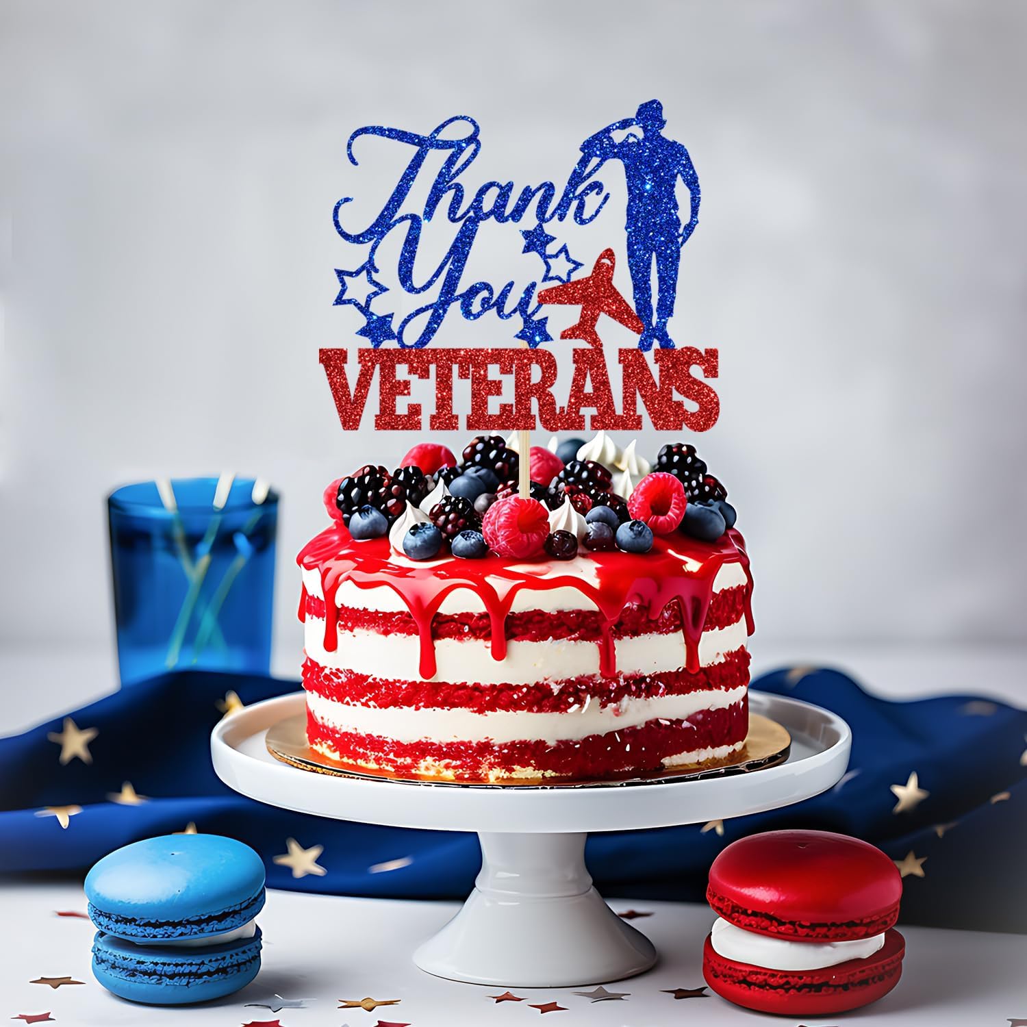 Thumbnail 4 de Thank You Veterans Cake Topper
