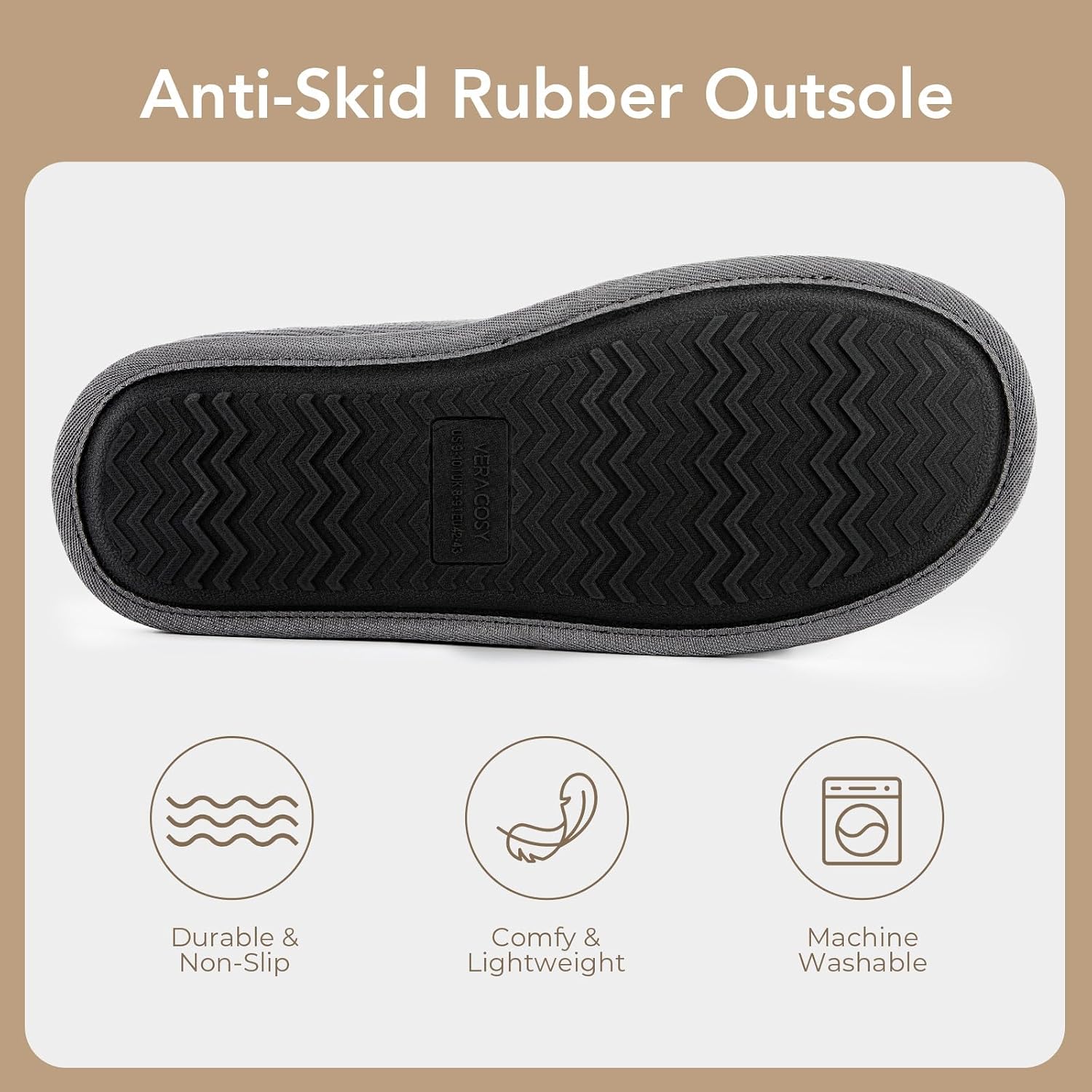 Thumbnail 5 de VeraCosy cosy slip-on slippers with 80D foam