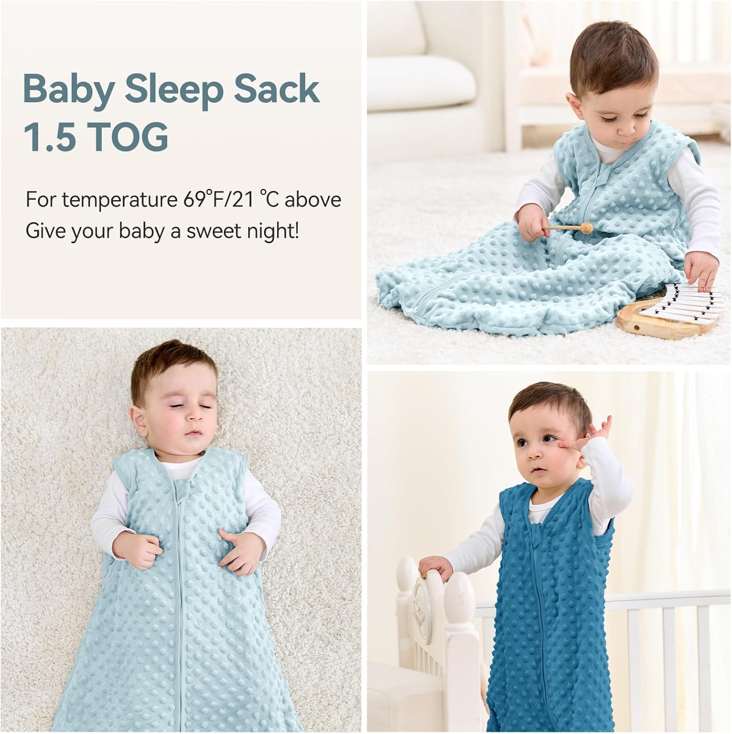Thumbnail 6 de Unnivoll baby sleeping bag 1.5 tog 2 pack