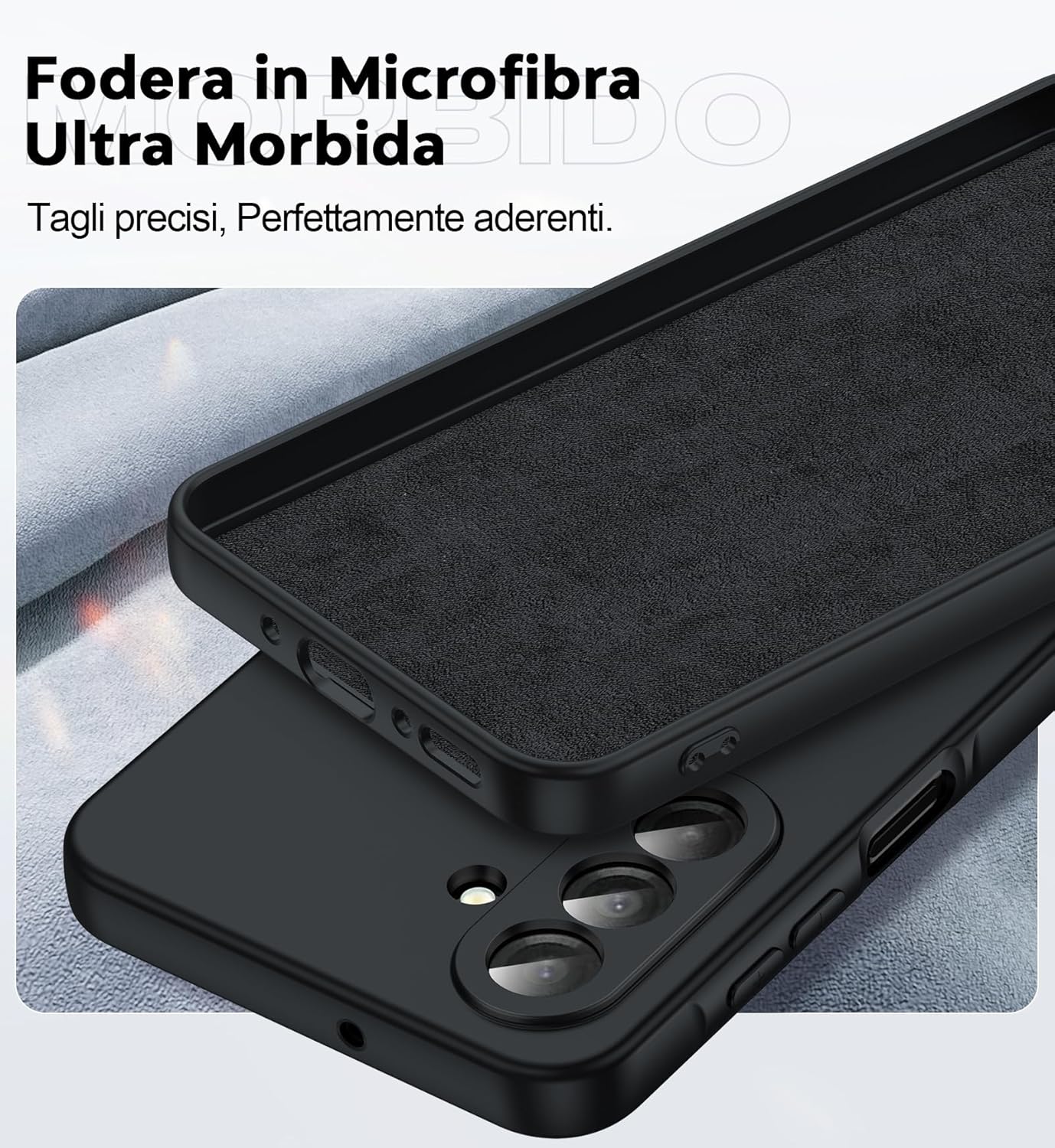 Thumbnail 3 de LeYi Cover per Samsung A26 5G con 2 Vetri Temperati: protezione sottile in silicone liquido
